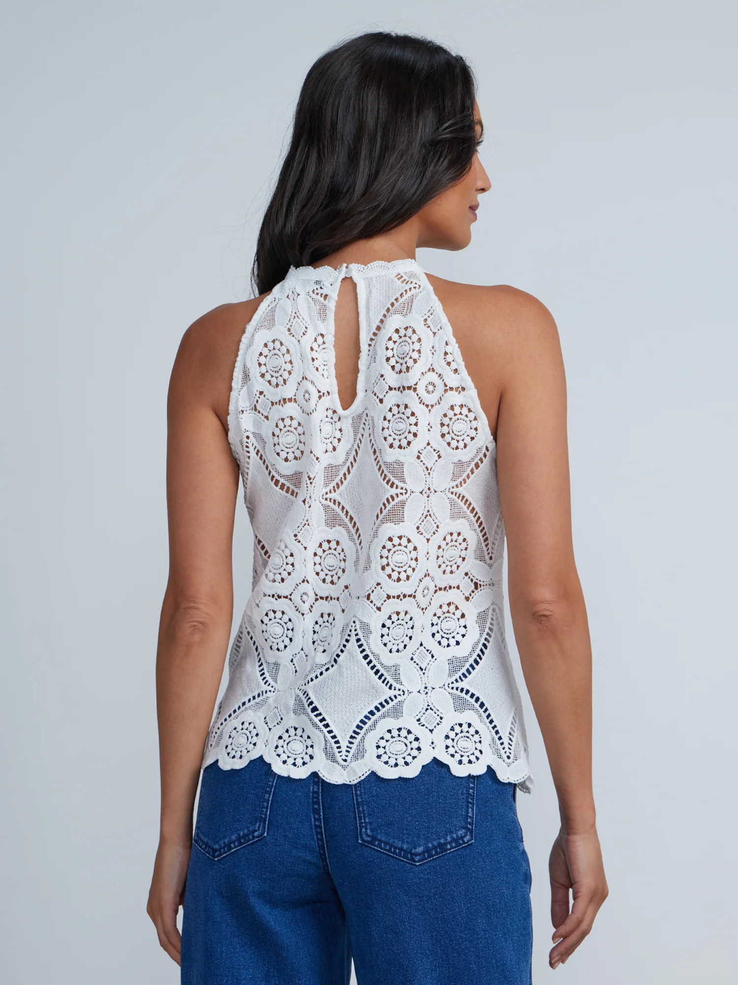 Lace Halter Neck Top - Image 3