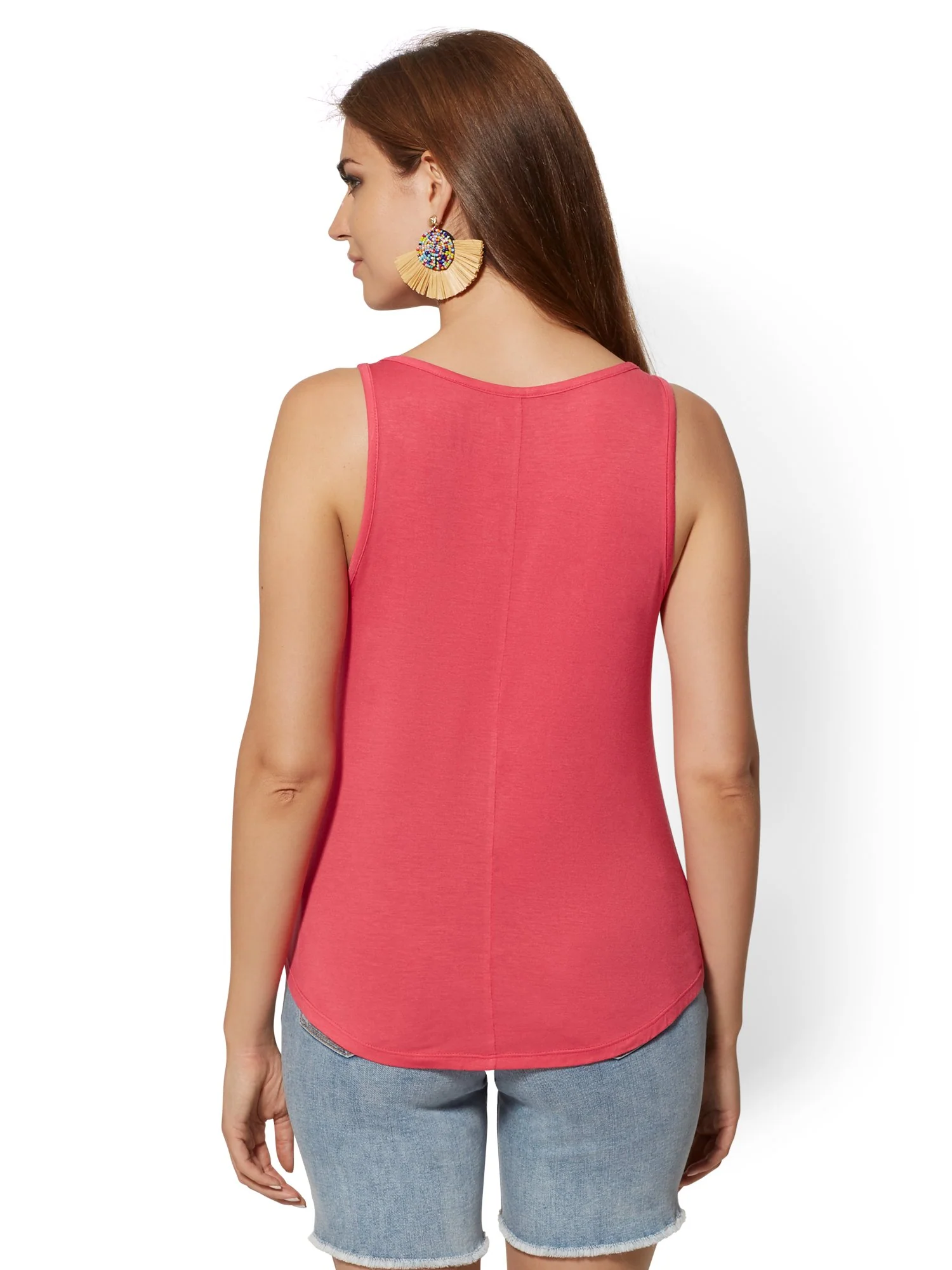 Lace-Up Tank Top - Soho Soft Tee - Image 15