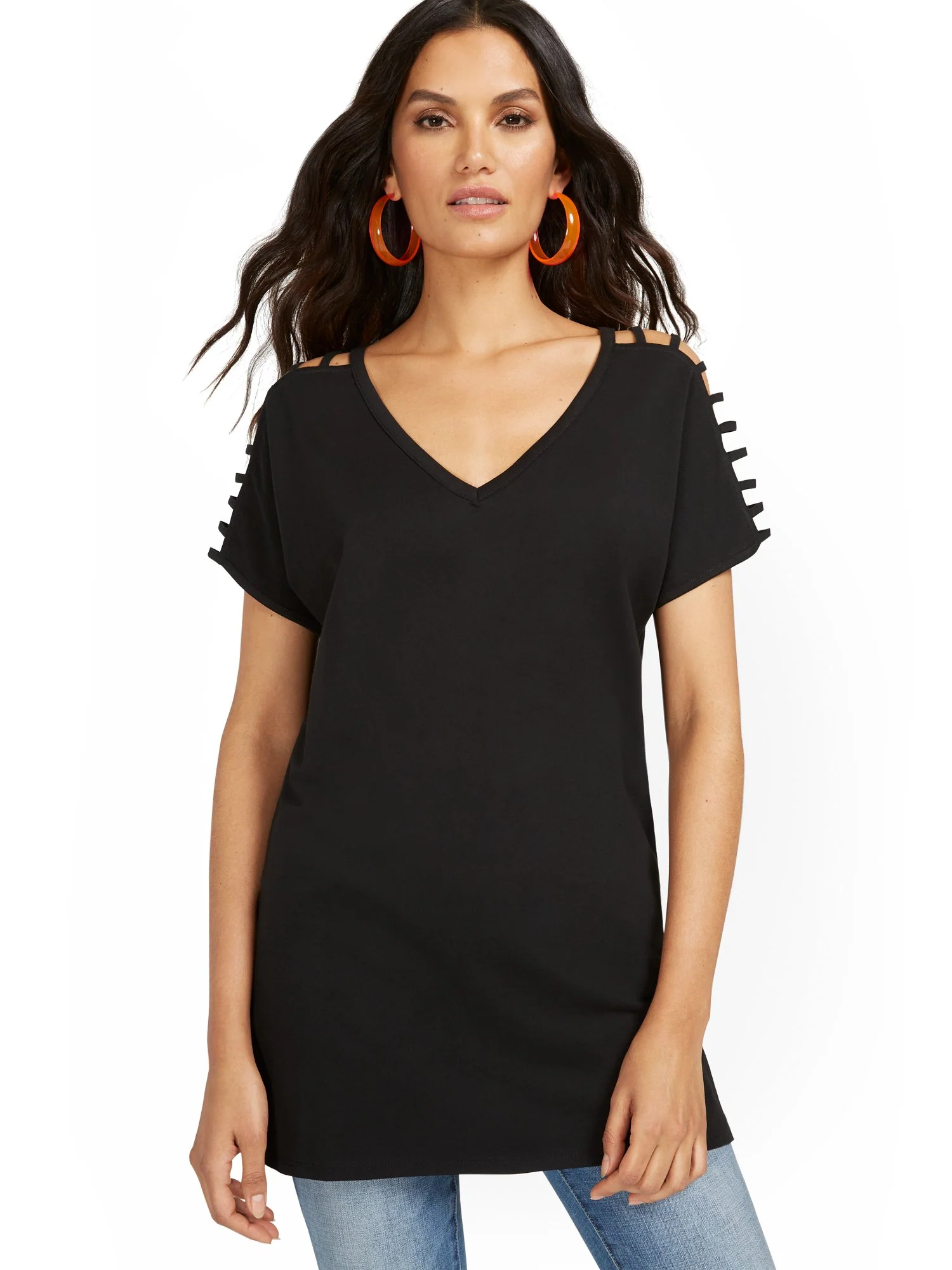 Ladder-Sleeve Perfect Tunic Top - Image 2