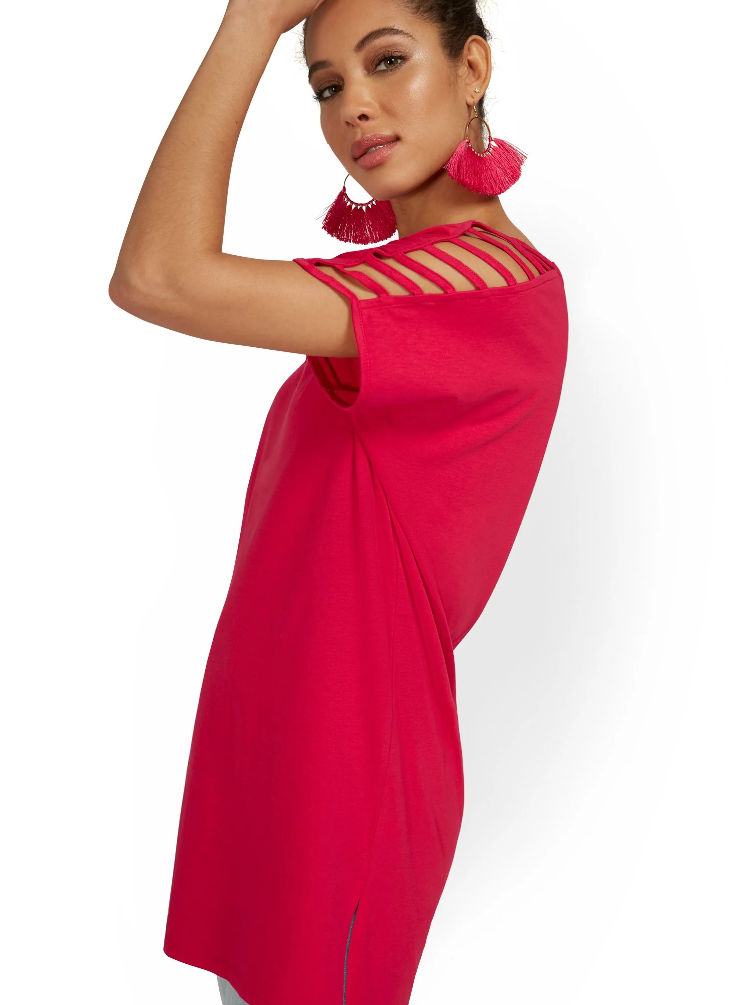 Ladder-Sleeve Perfect Tunic Top - Image 6