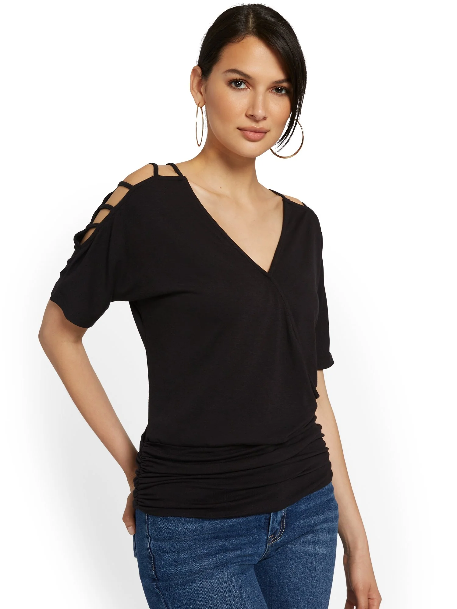 Lattice-Sleeve Banded Top - Image 2