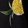 Lemon-Print Handkerchief-Hem Swing Dress - Image 4