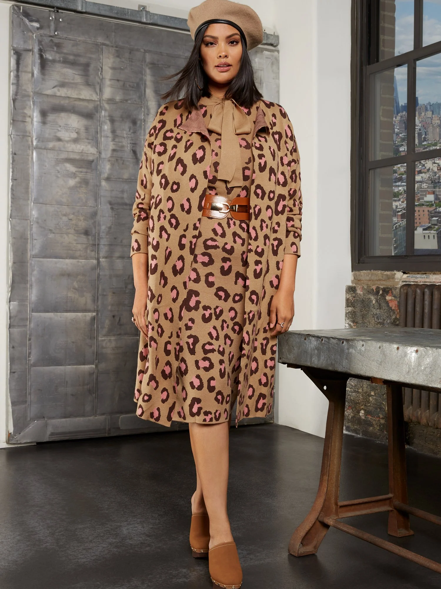 Leopard-Print Collared Cardigan - Image 2