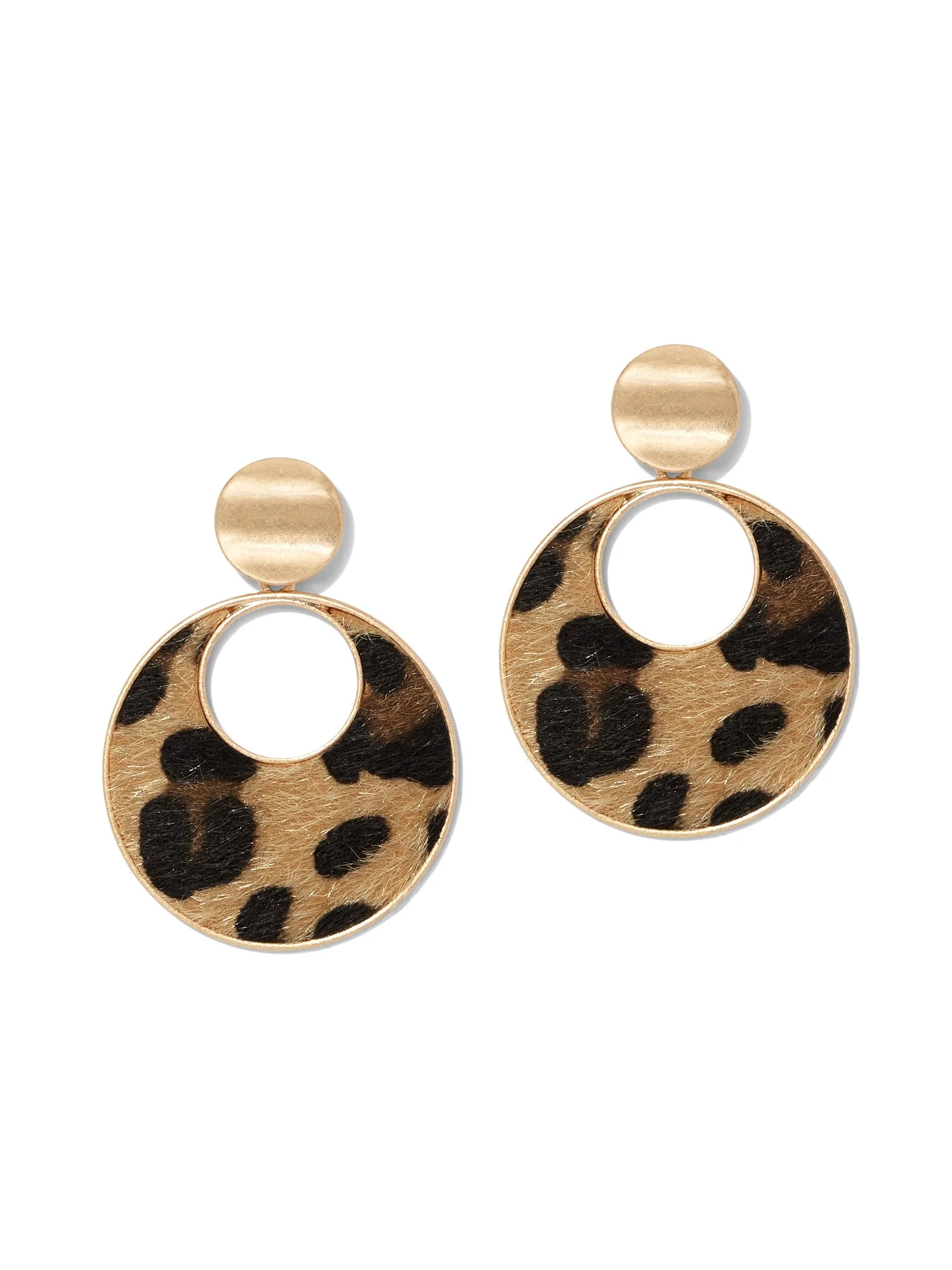 Leopard-Print Drop Earring
