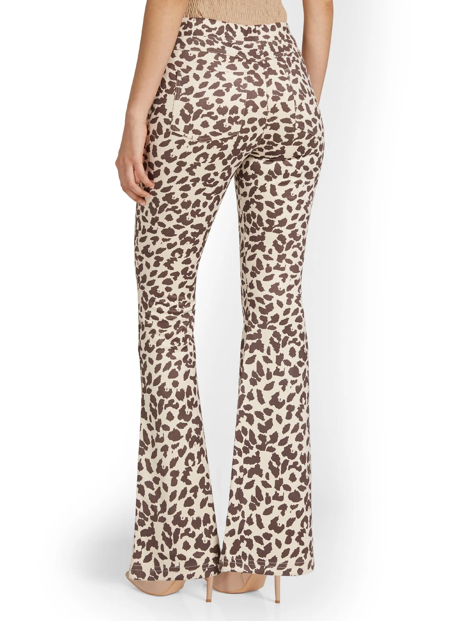 &Merci Leopard-Print Flare Scuba Pant - Brands We Love - Image 3