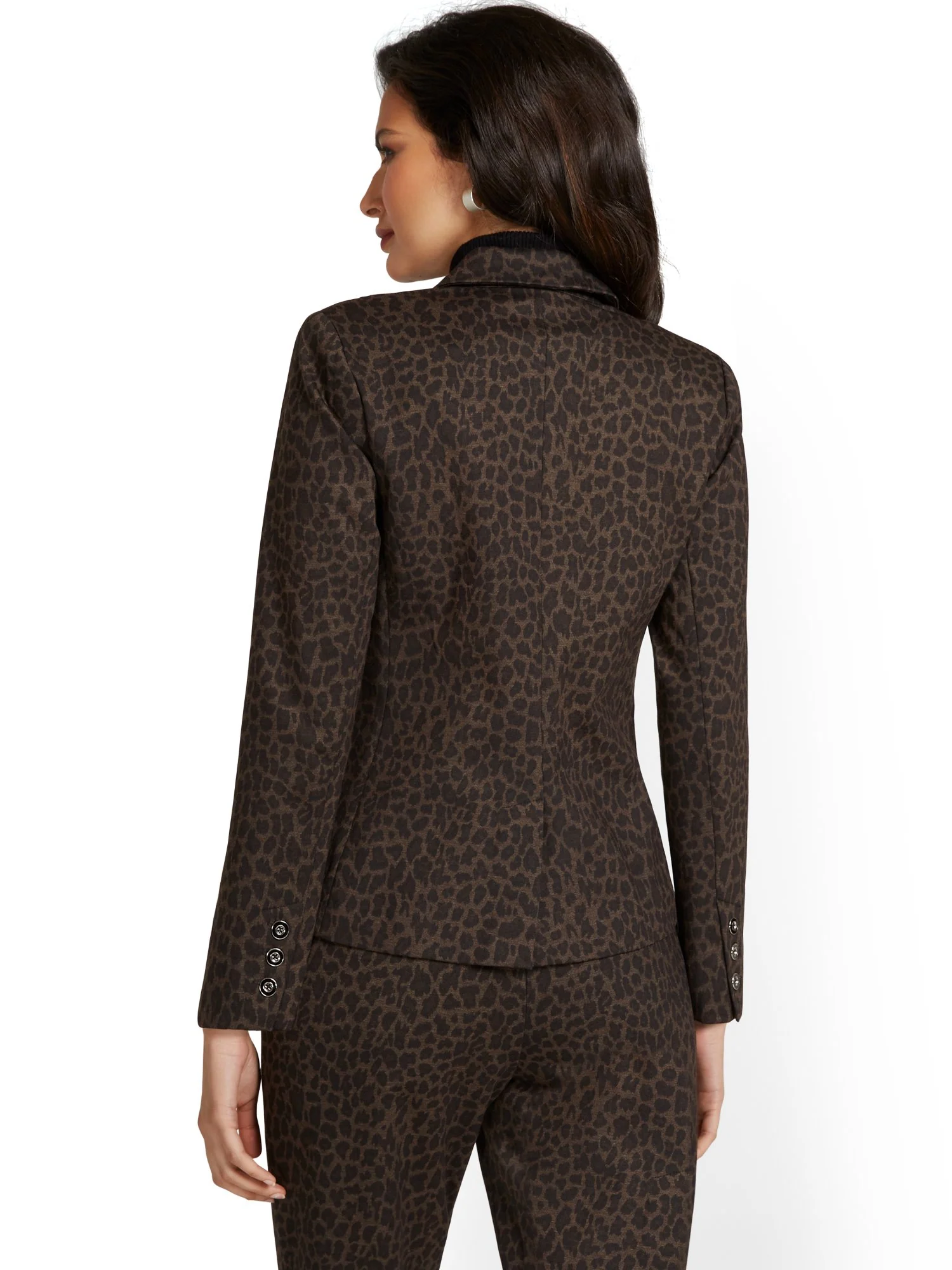 Leopard-Print One-Button Jacket - Superflex - Image 3