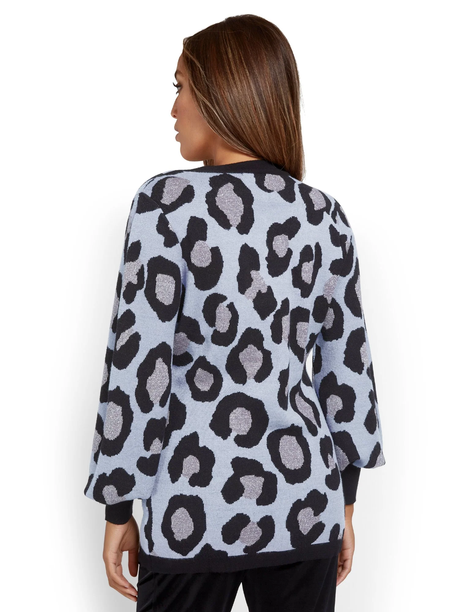 Leopard-Print Oversized Cardigan - Image 3