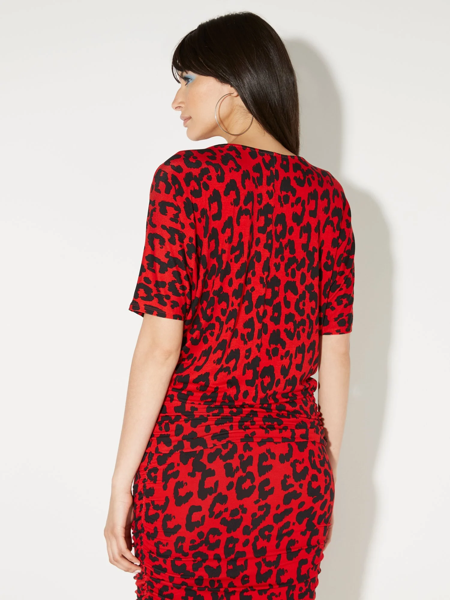 Leopard-Print Short-Sleeve Dolman Top - NY&C Style System - Image 6