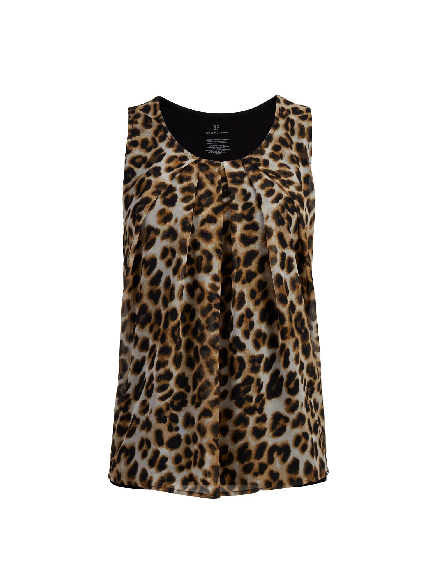Leopard-Print Sleeveless Top