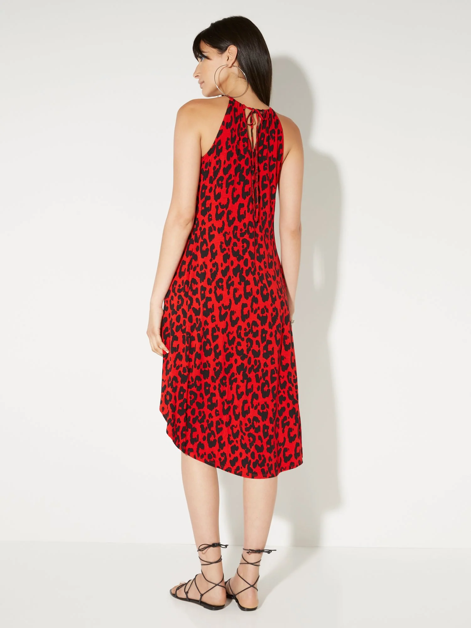 Leopard-Print Split-Front Halter Top - NY&C Style System - Image 3