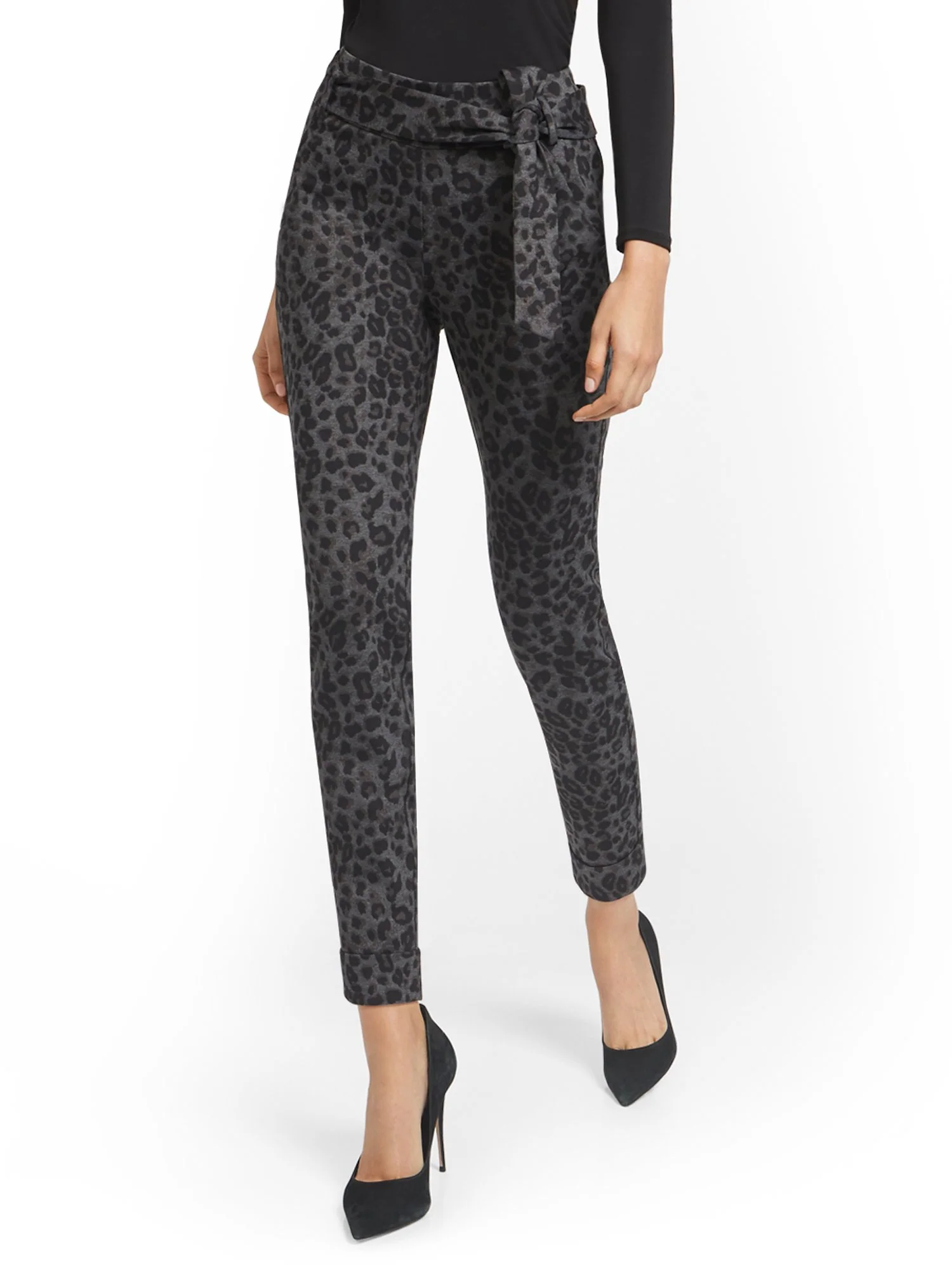 Leopard Pull-On Slim-Leg Pant - Superflex - Image 2