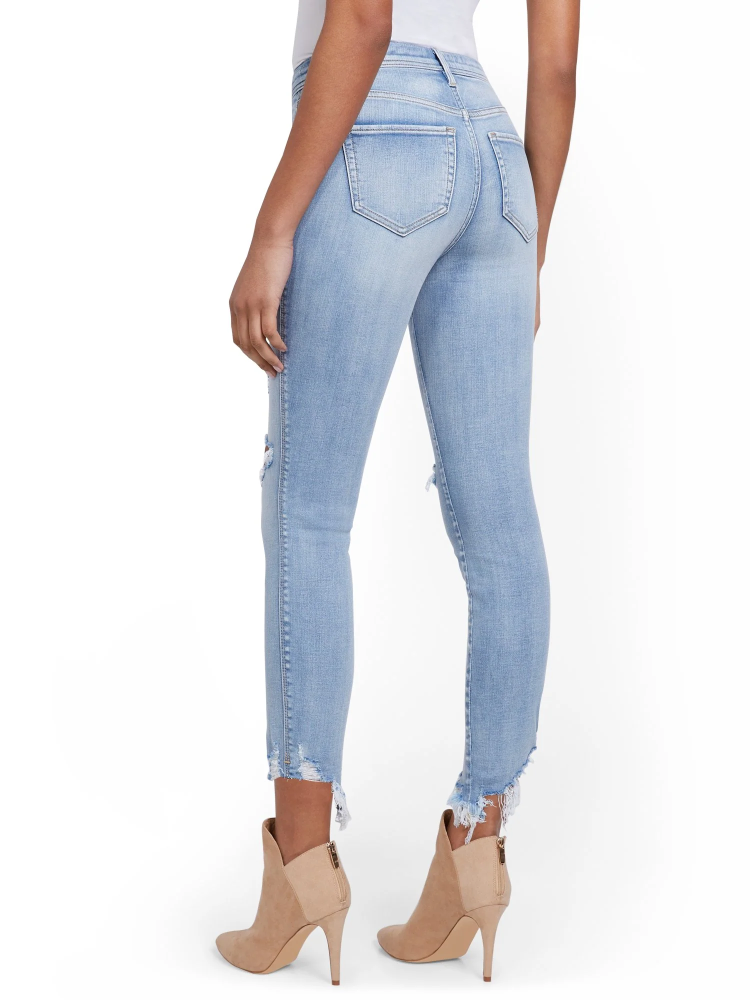 Lexi High-Waisted Distressed Super-Skinny Ankle Jeans - Image 3
