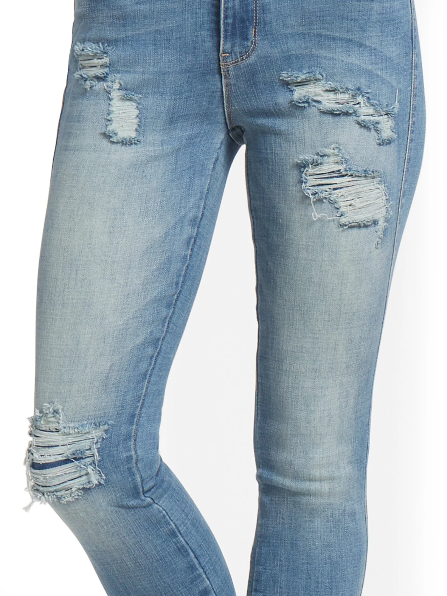 Lexi High-Waisted Distressed Super-Skinny Jeans - Image 4