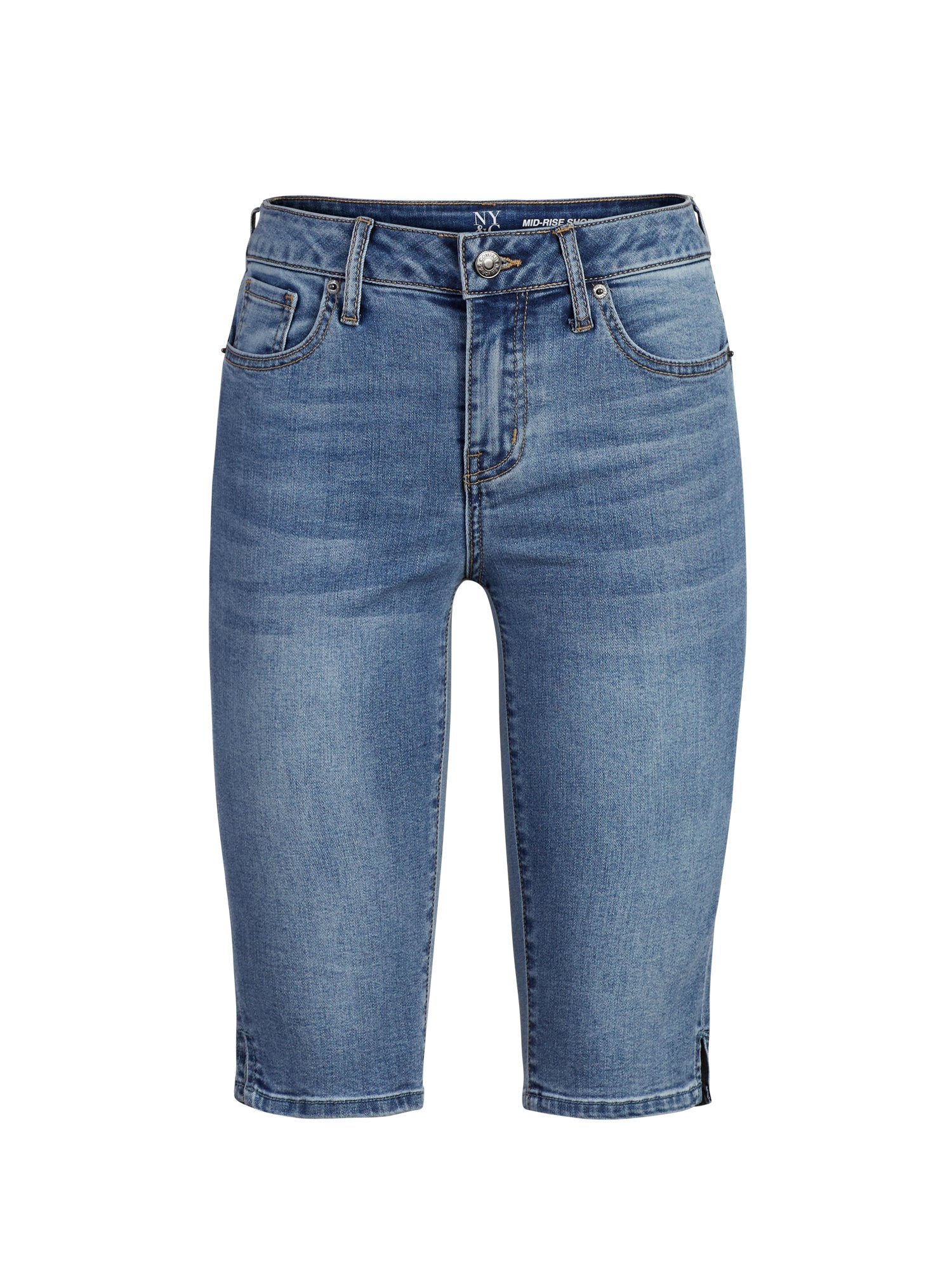 Lexi Mid-Rise Super-Skinny 13-Inch Bermuda Short - Utopia Blue - Image 2