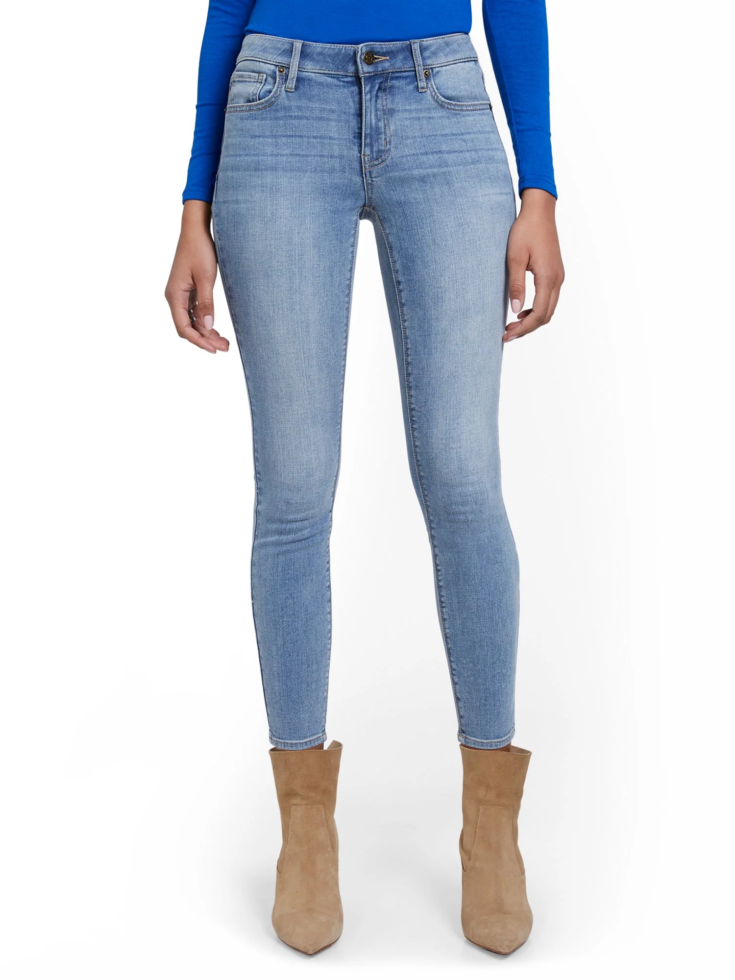 Lexi Mid-Rise Super-Skinny Ankle Jeans - Blue Rock - Image 5
