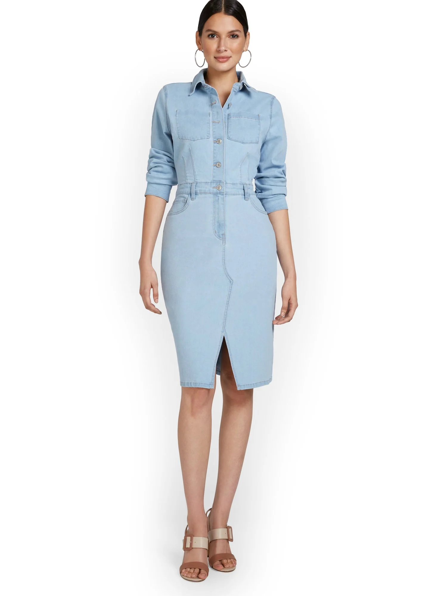 Light Wash Denim Dress - Image 2