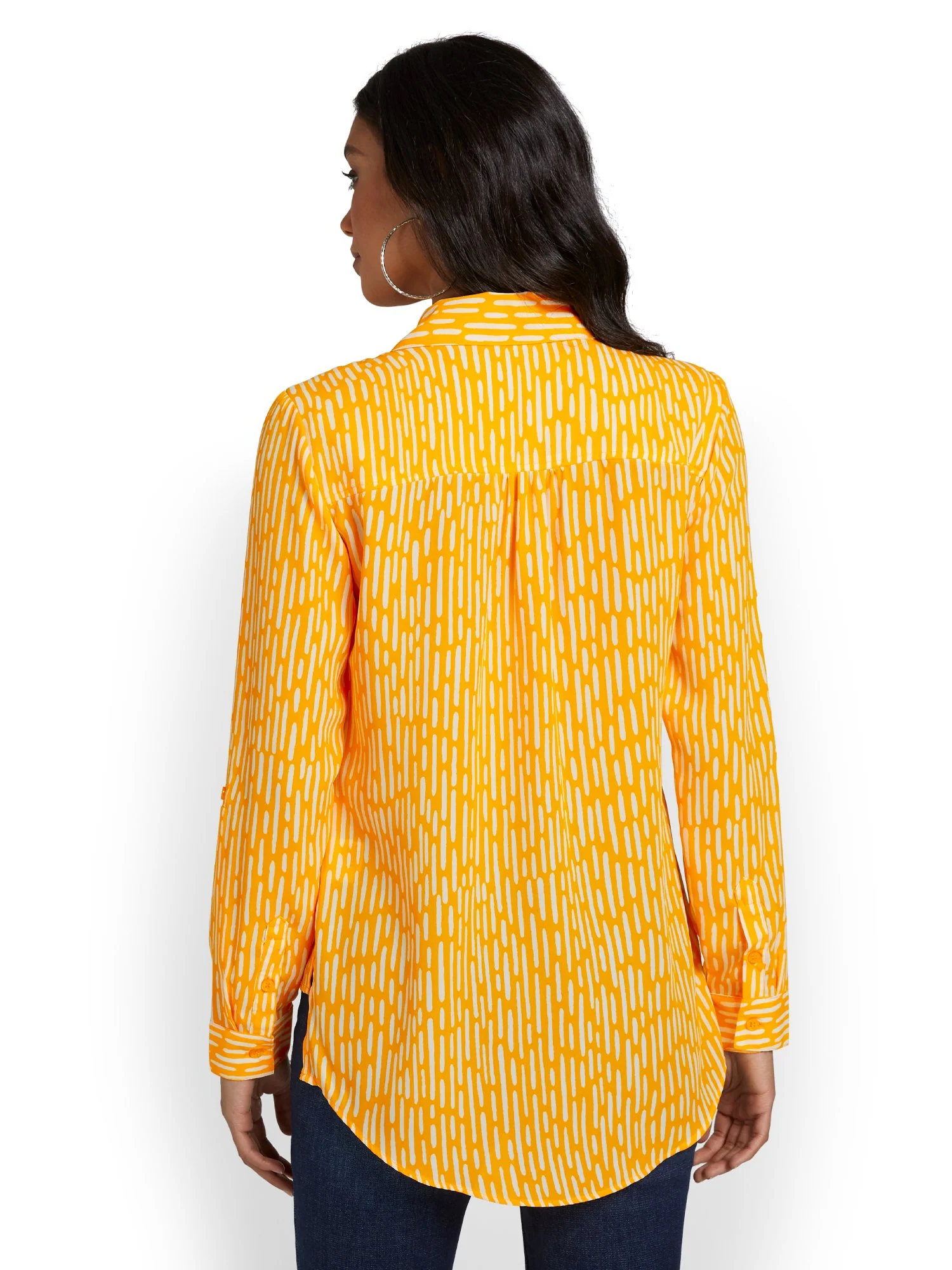 Linear-Print Button-Down Shirt - Image 3