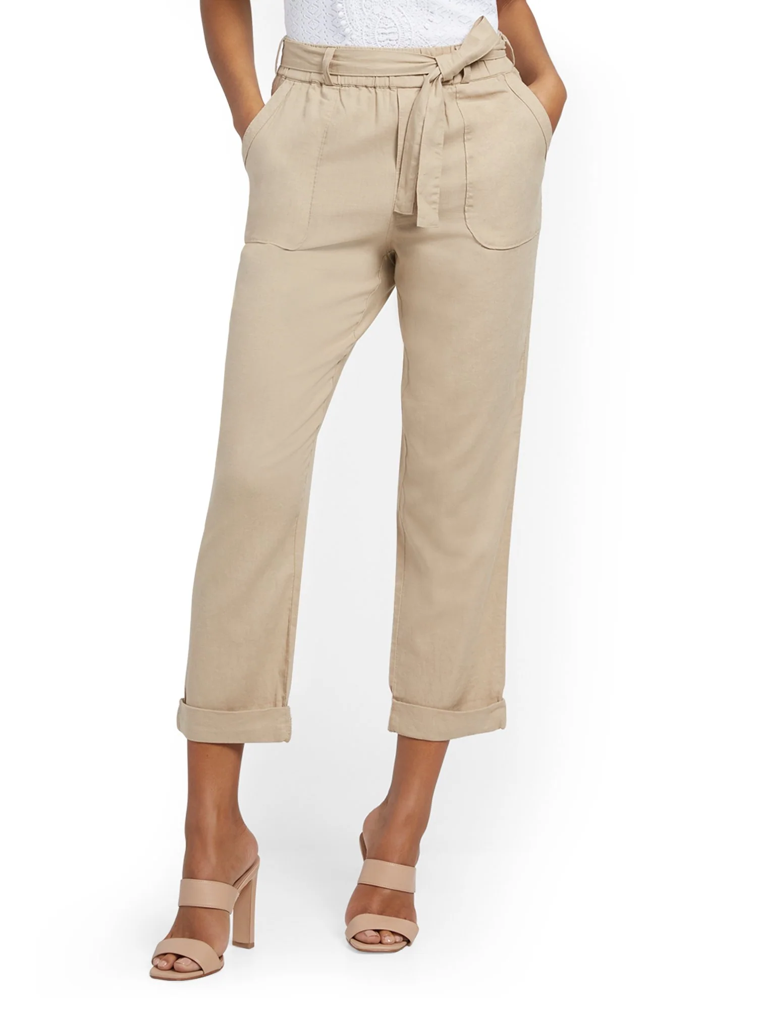 Linen Belted Boyfriend Pant - Image 10