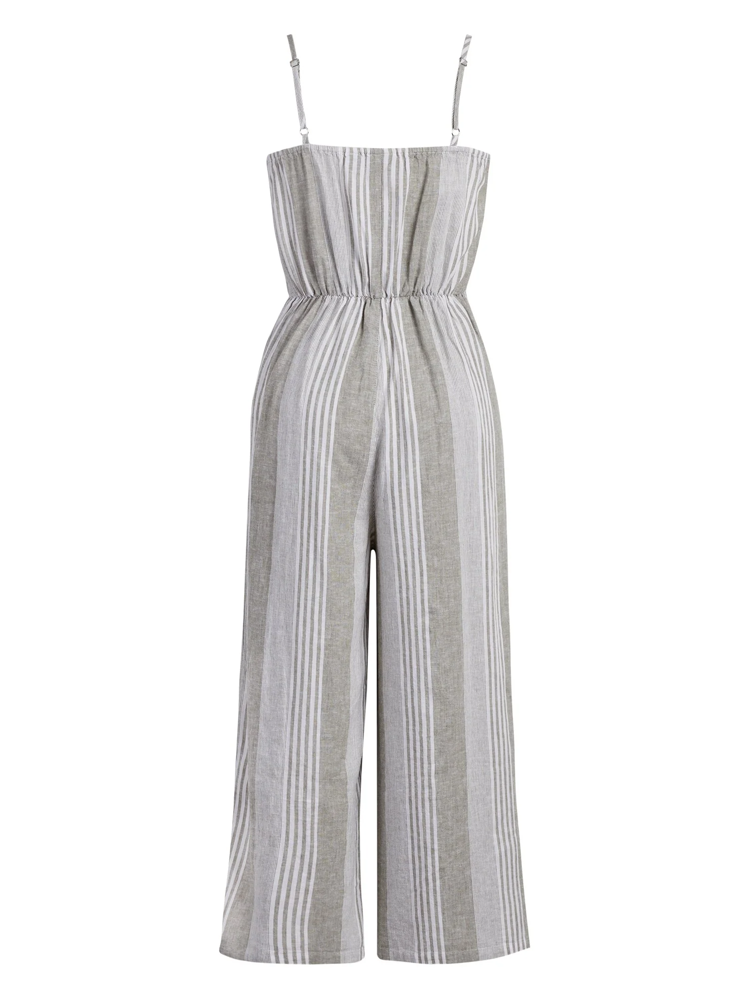 Linen-Blend Bow-Front Wide-Leg Jumpsuit - Image 3