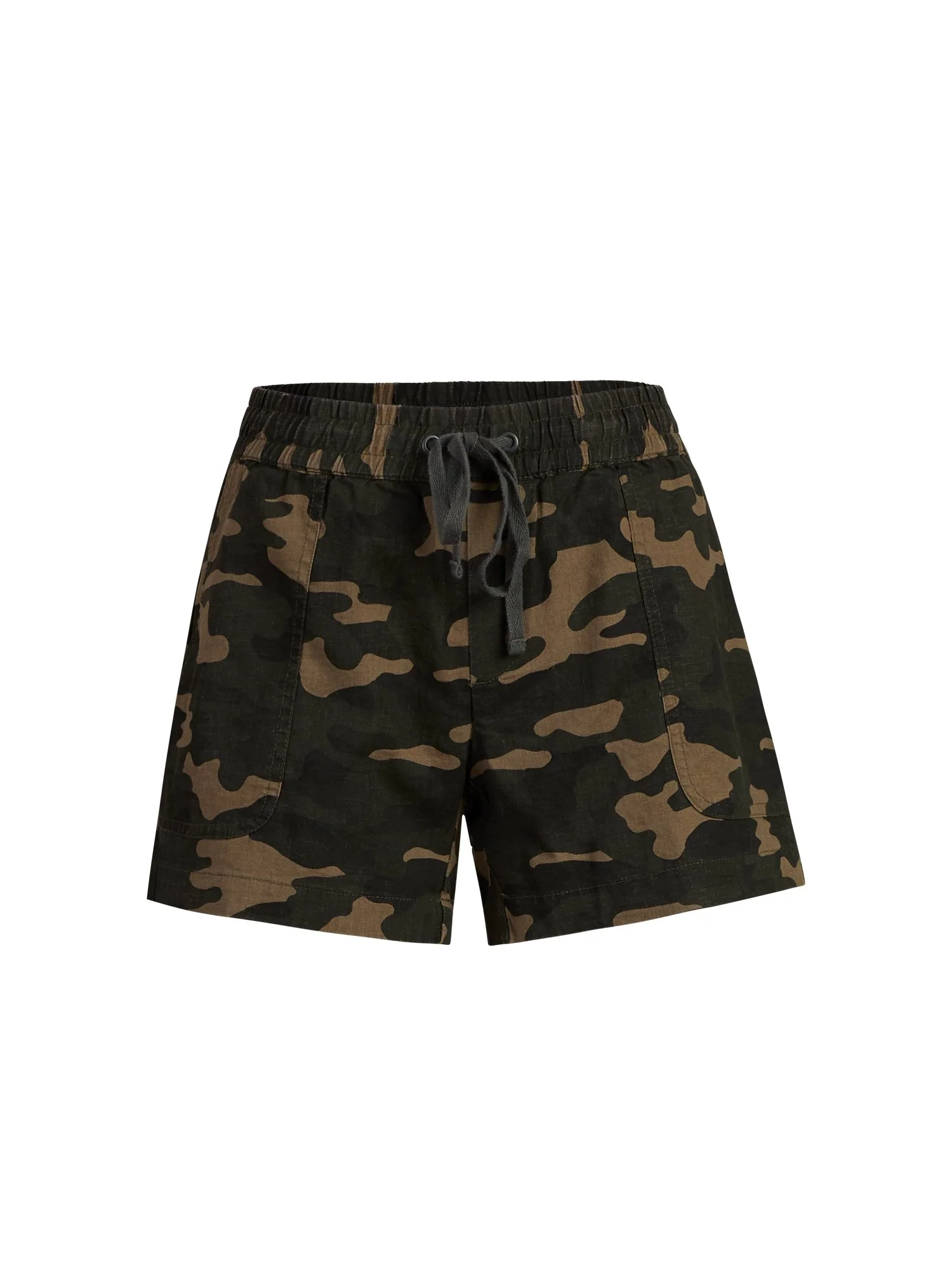 Linen-Blend Camo-Print Drawstring Short - Image 2