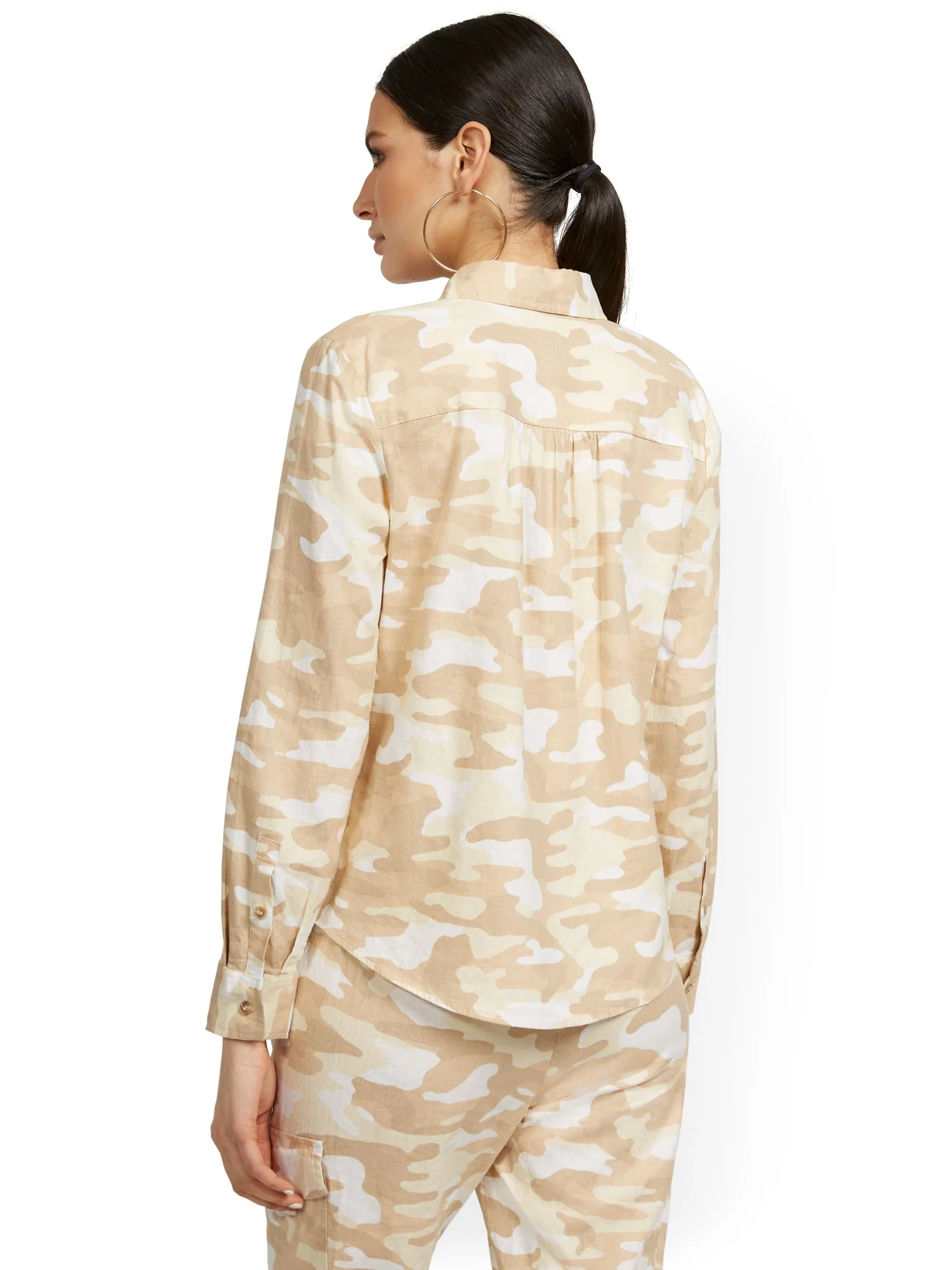 Linen-Blend Camo-Print Shirt - Image 3