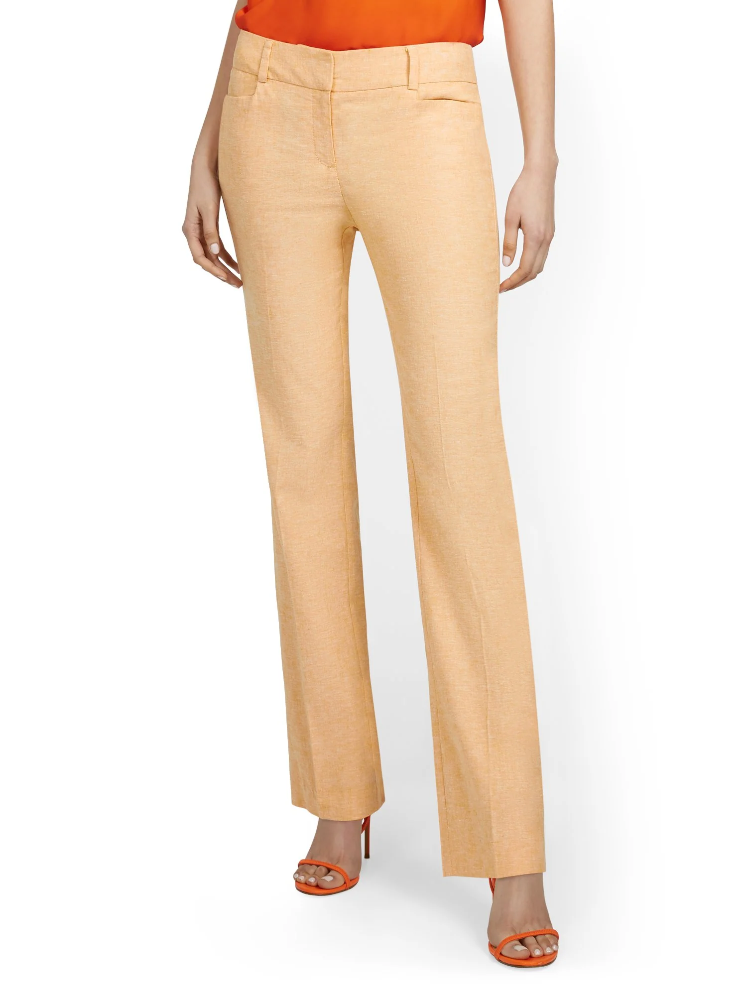 Linen-Blend Mid-Rise Straight-Leg Pant - Image 6