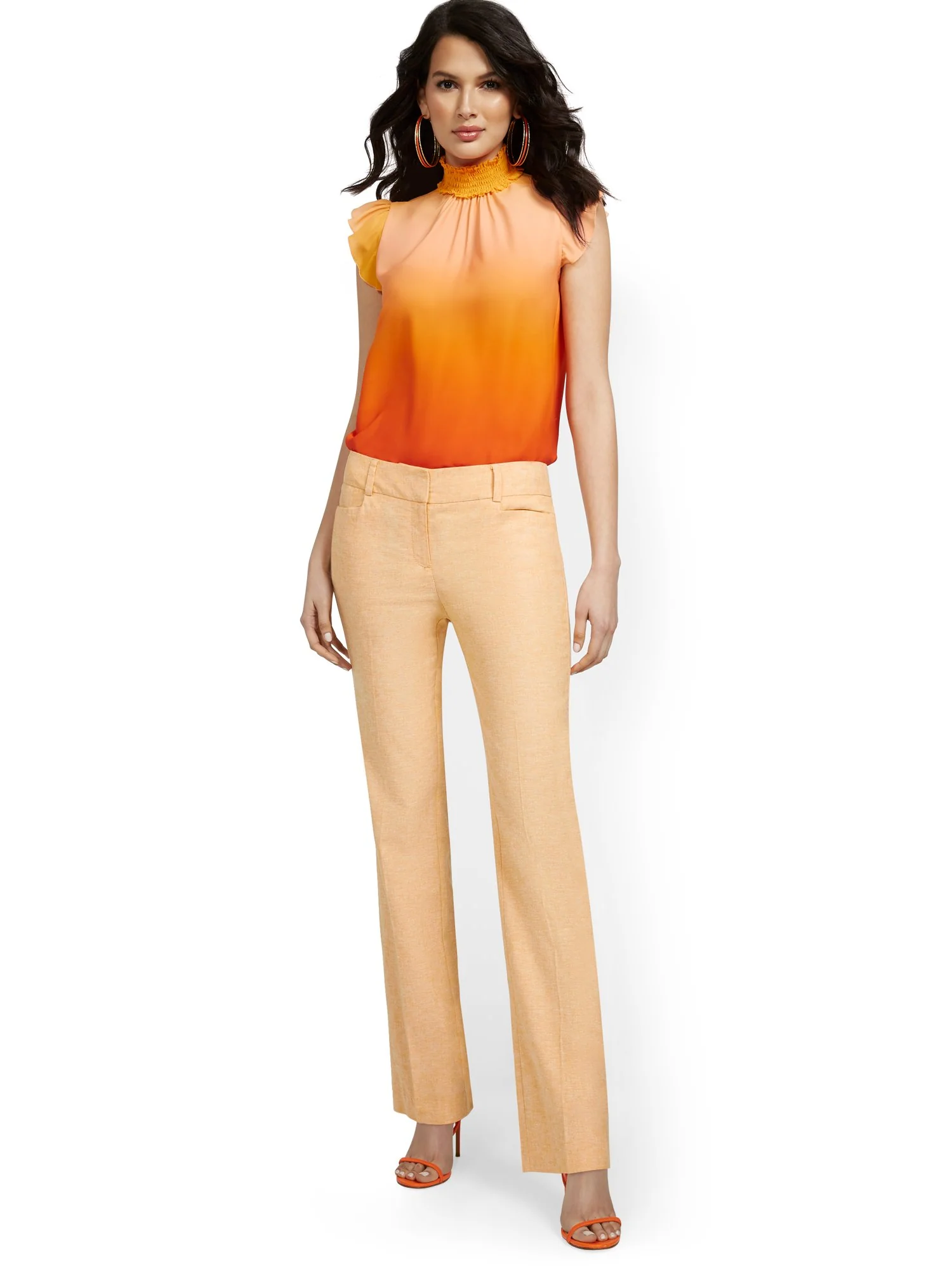 Linen-Blend Mid-Rise Straight-Leg Pant - Image 8