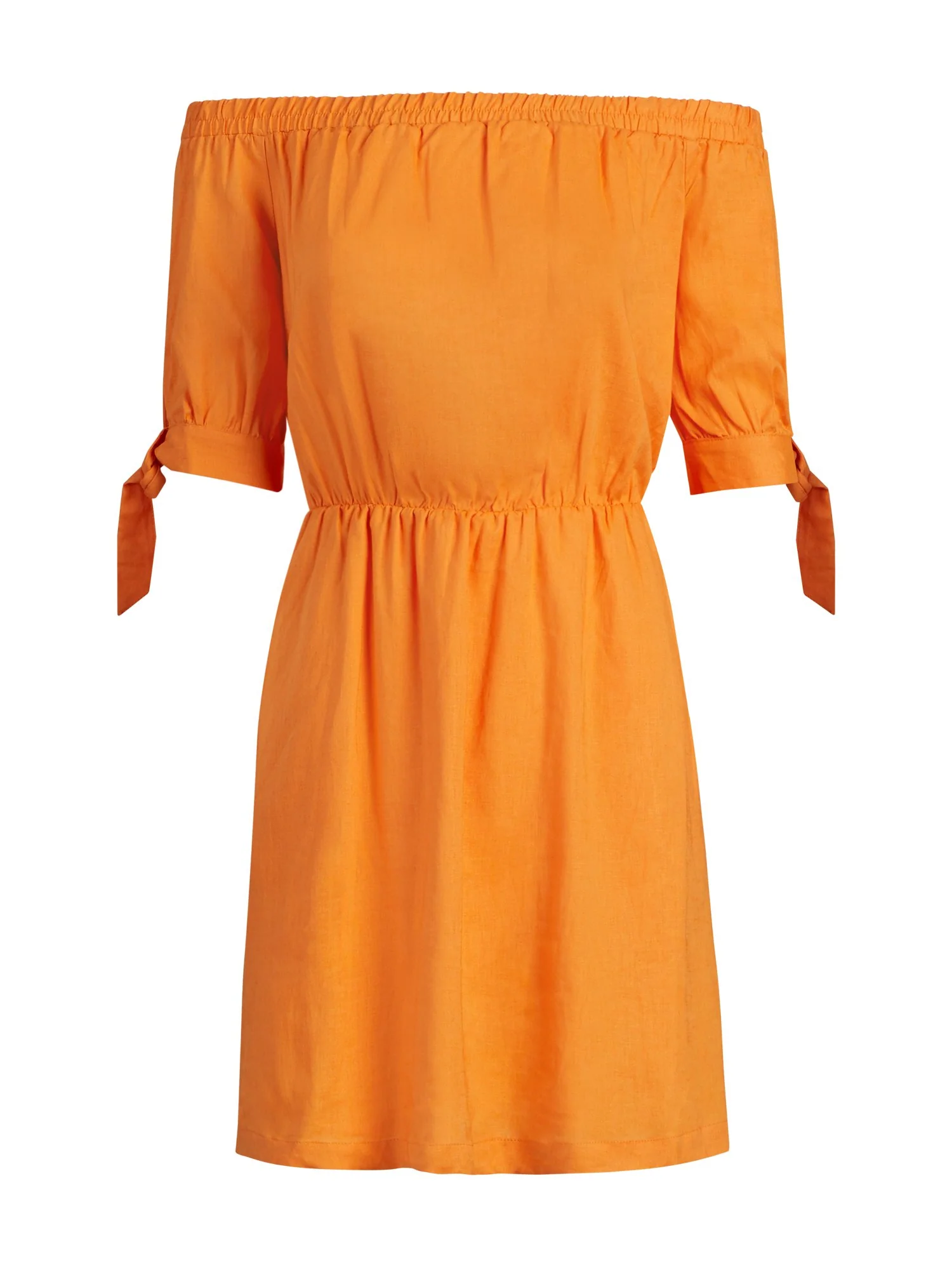 Linen-Blend Off-The-Shoulder Shift Dress - Image 6