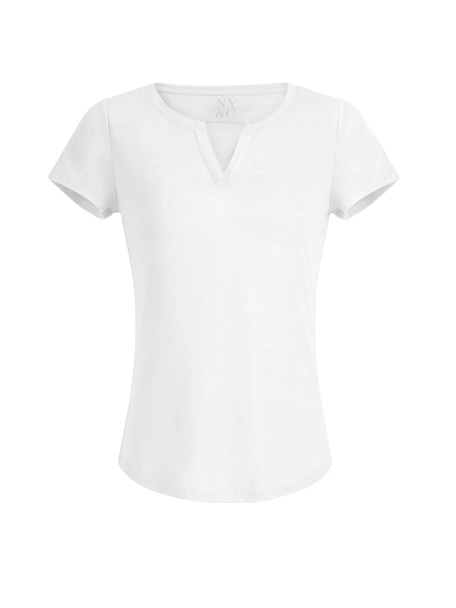 Linen-Blend Split-Neck Tee - Image 5