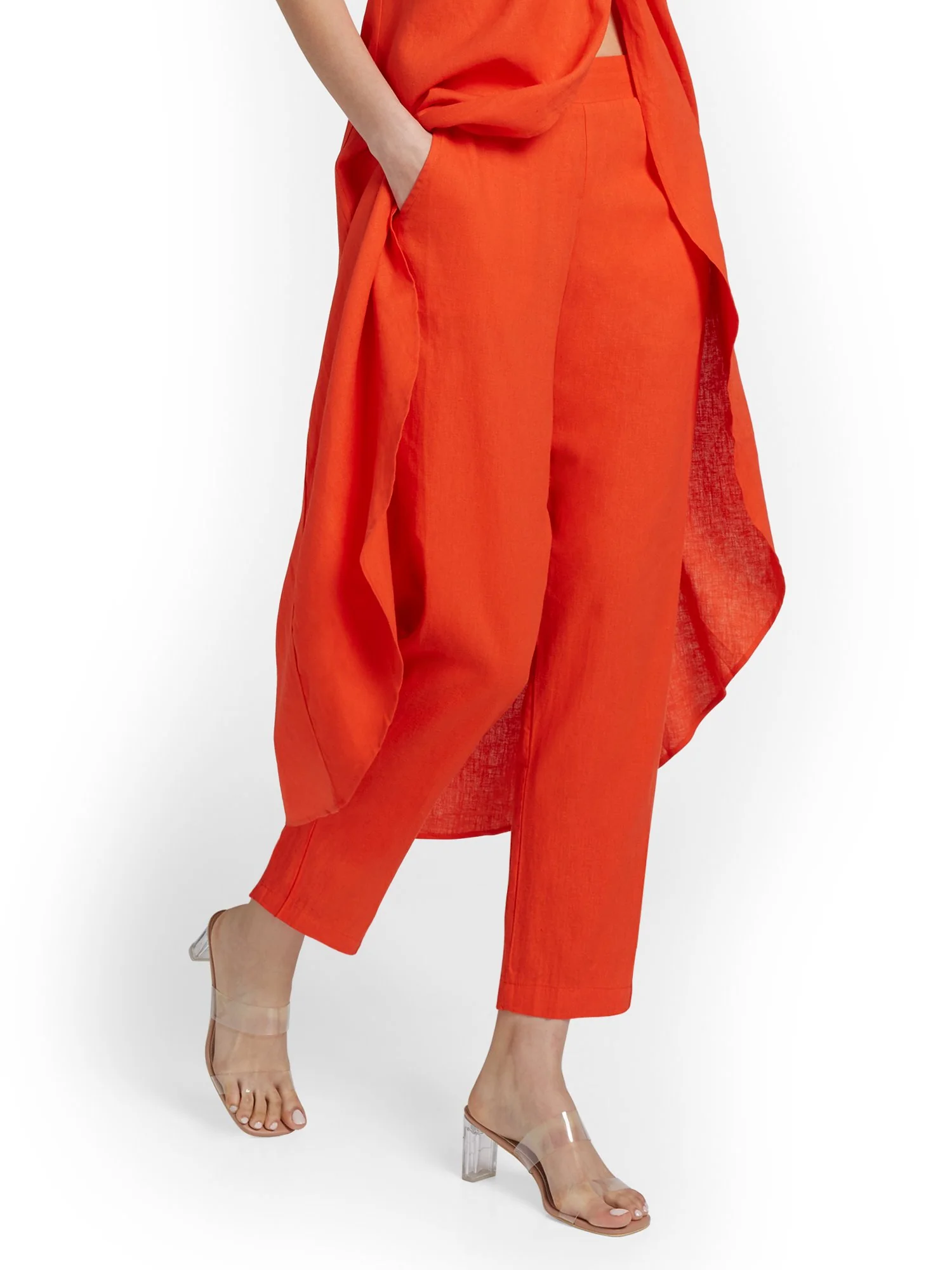 Linen-Blend Tapered Ankle Pant - Image 2