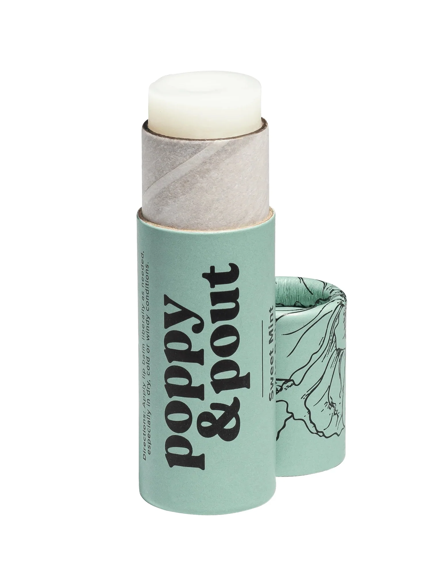 Poppy & Pout Lip Balm, Sweet Mint - Brands We Love - Image 3