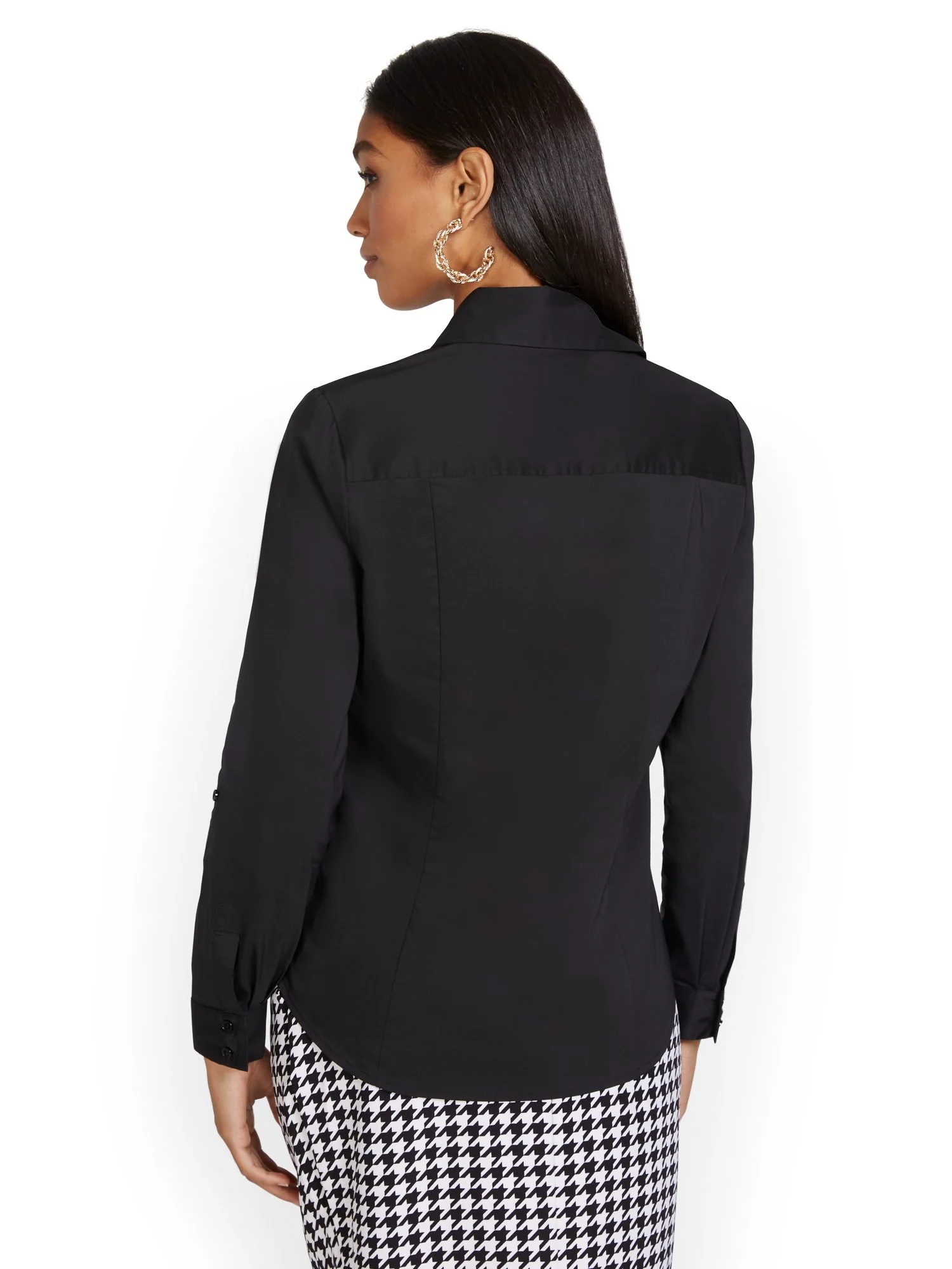 Long-Sleeve Button-Down Madison Shirt - 7th Avenue - Image 3