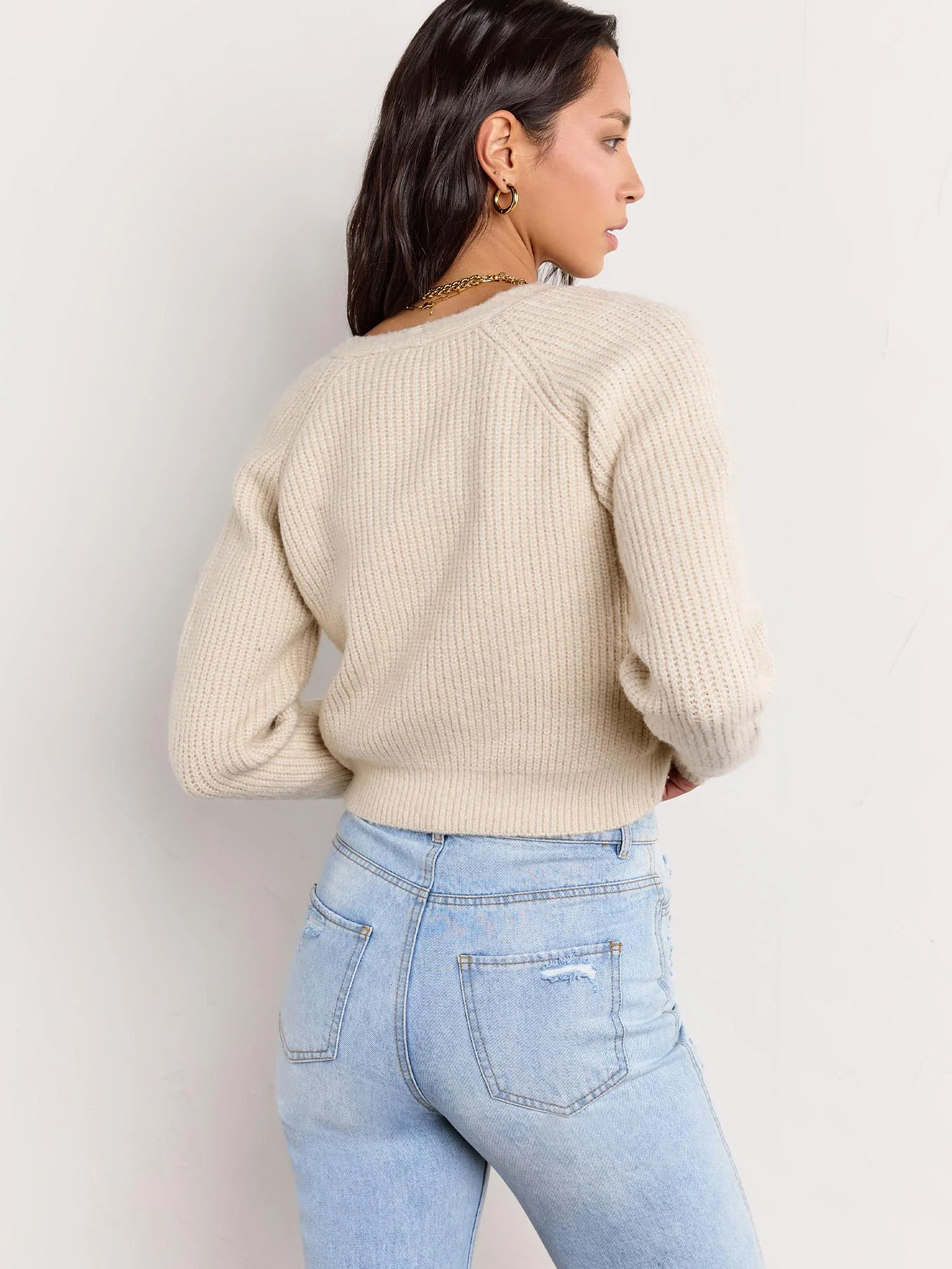 Dress Forum Long-Sleeve Cover Button Crop Cardigan - Brands We Love - Image 4