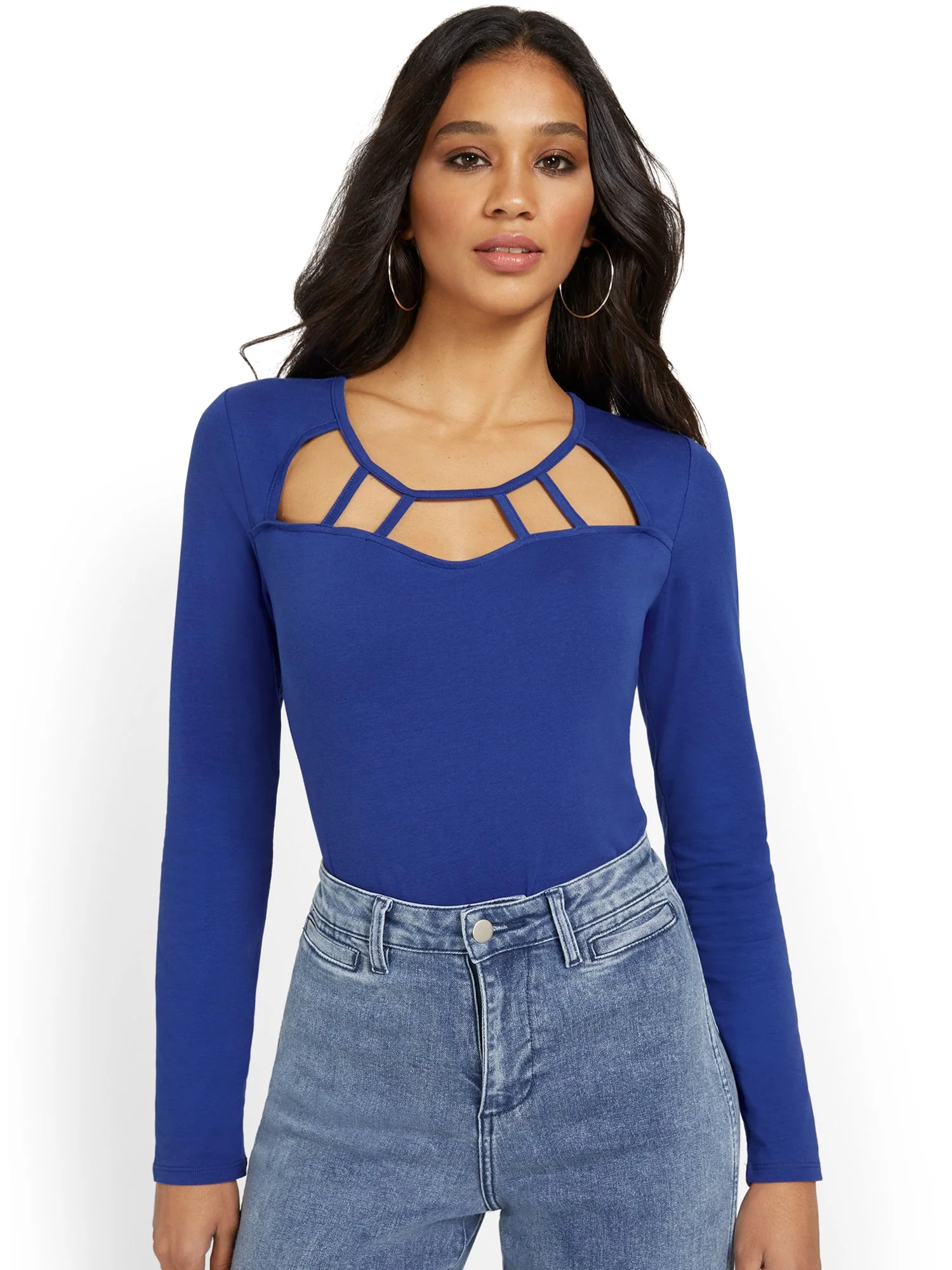 Long-Sleeve Cut-Out City Tee - Image 8