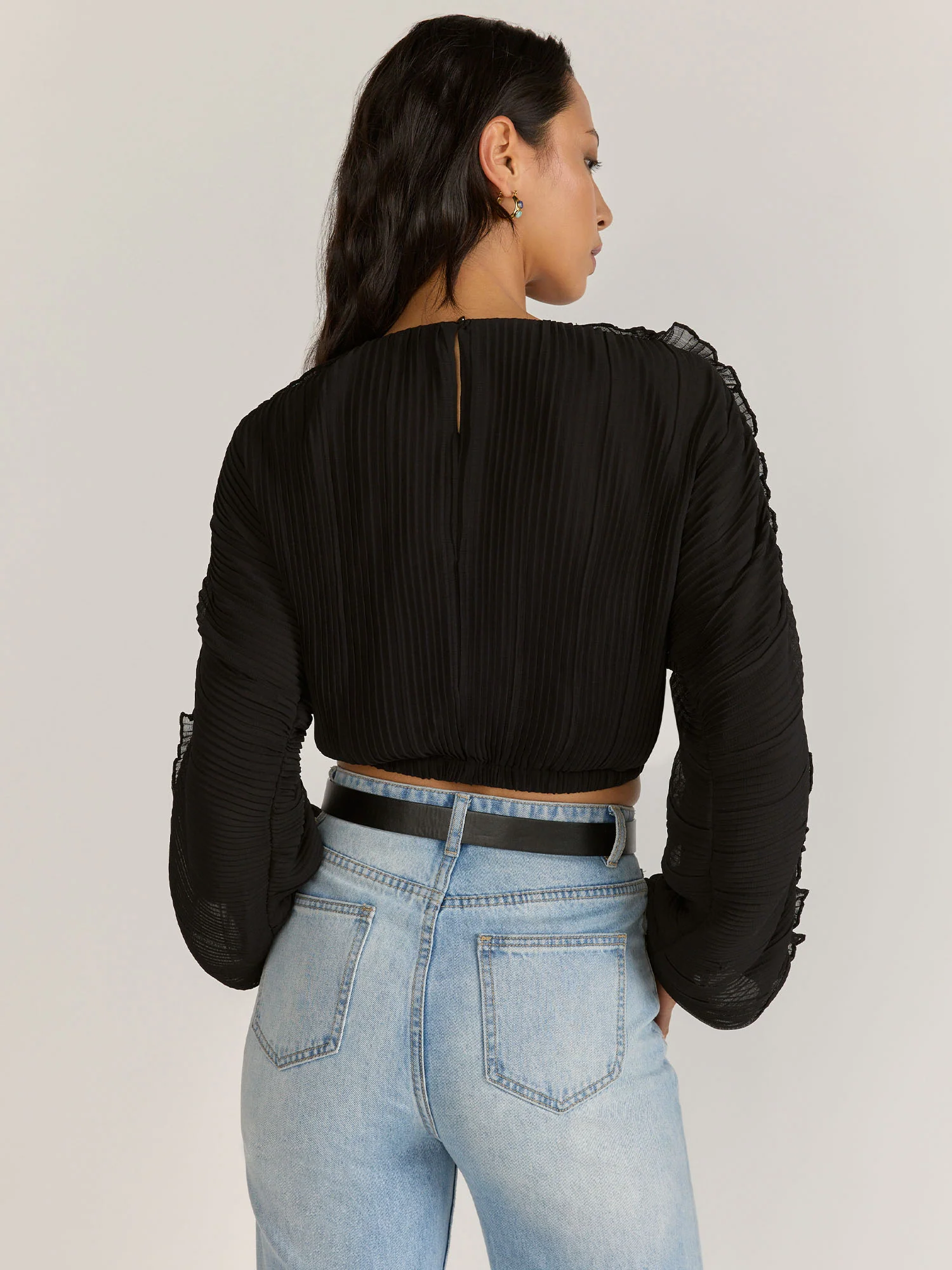 English Factory Long Sleeve Ruffle Detail Top - Brands We Love - Image 4