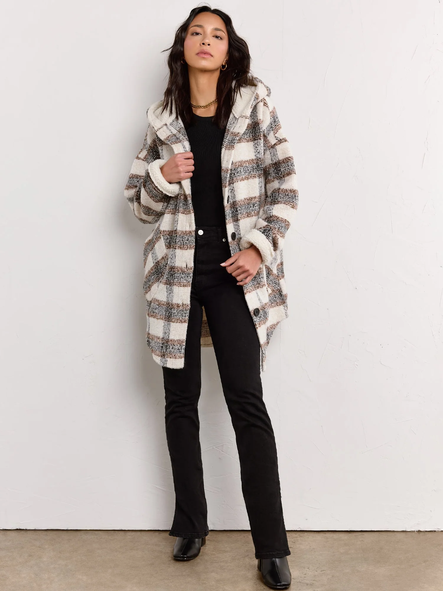RD Style Long-Sleeve Sherpa Hood Shacket - Brands We Love - Image 4