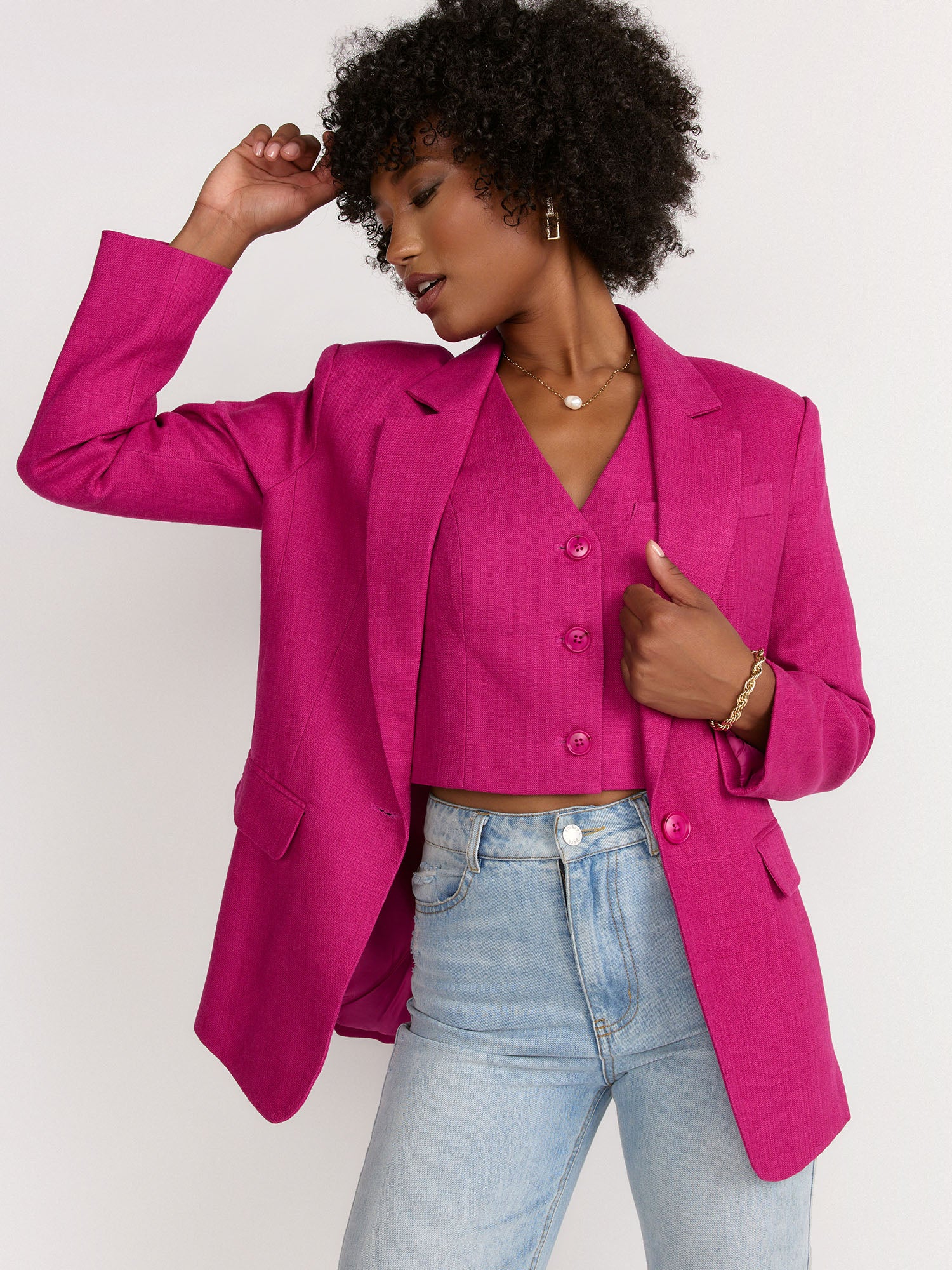 Endless Rose Long Sleeve Single Breasted Blazer - Brands We Love - Image 3