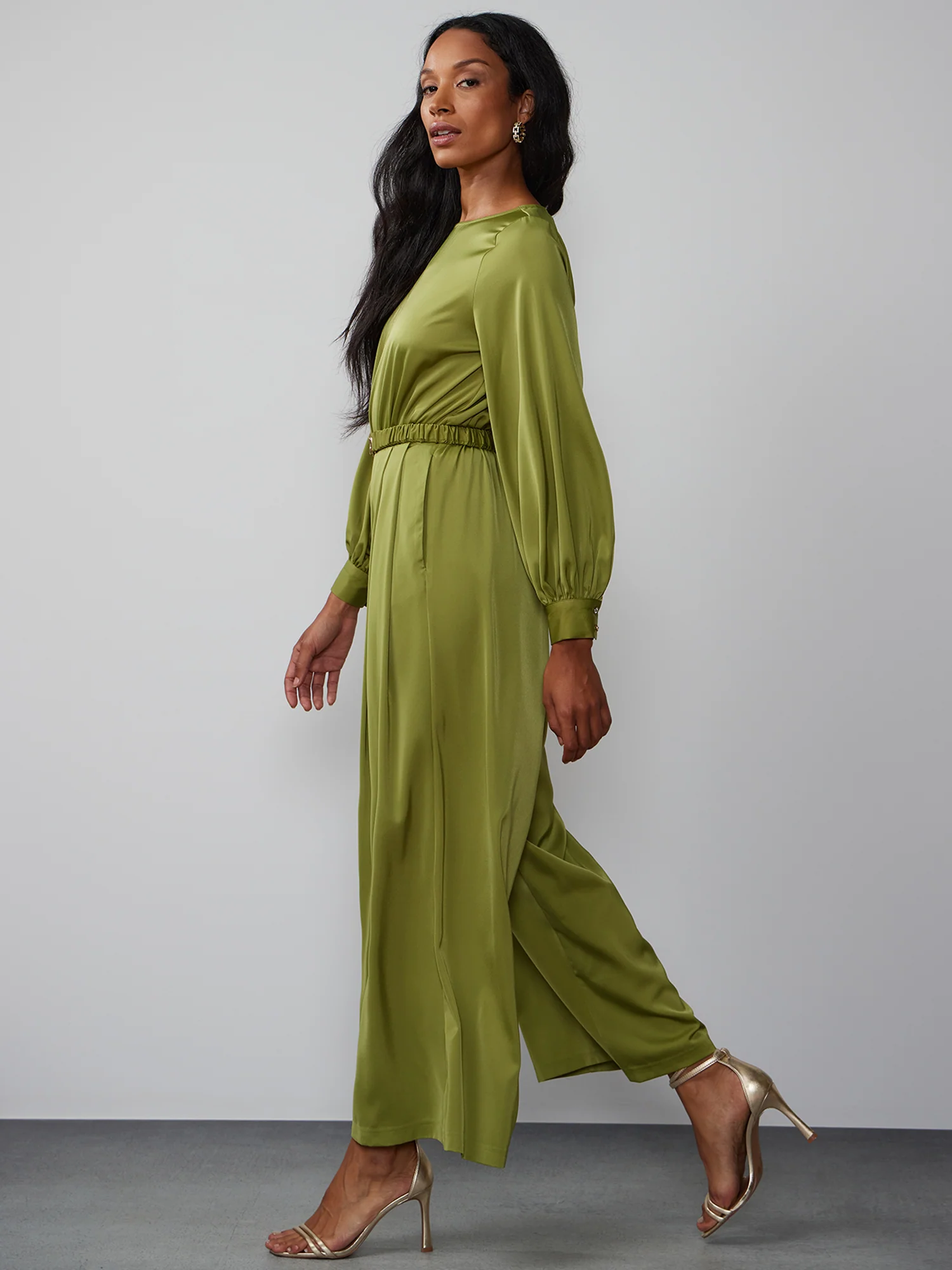 Long Sleeve Wide Leg Jumpsuit - Image 17