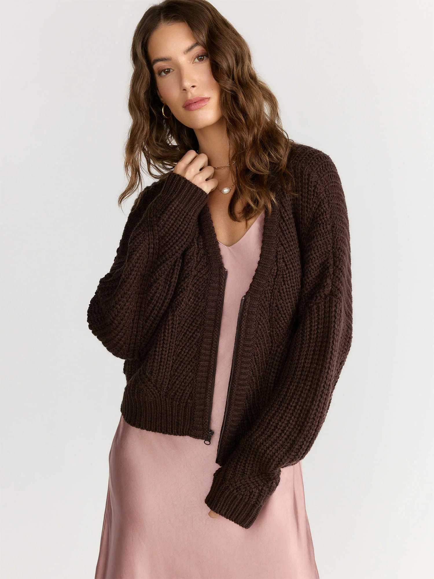 RD Style Long Sleeve Zip Crop Cardigan - Brands We Love - Image 3