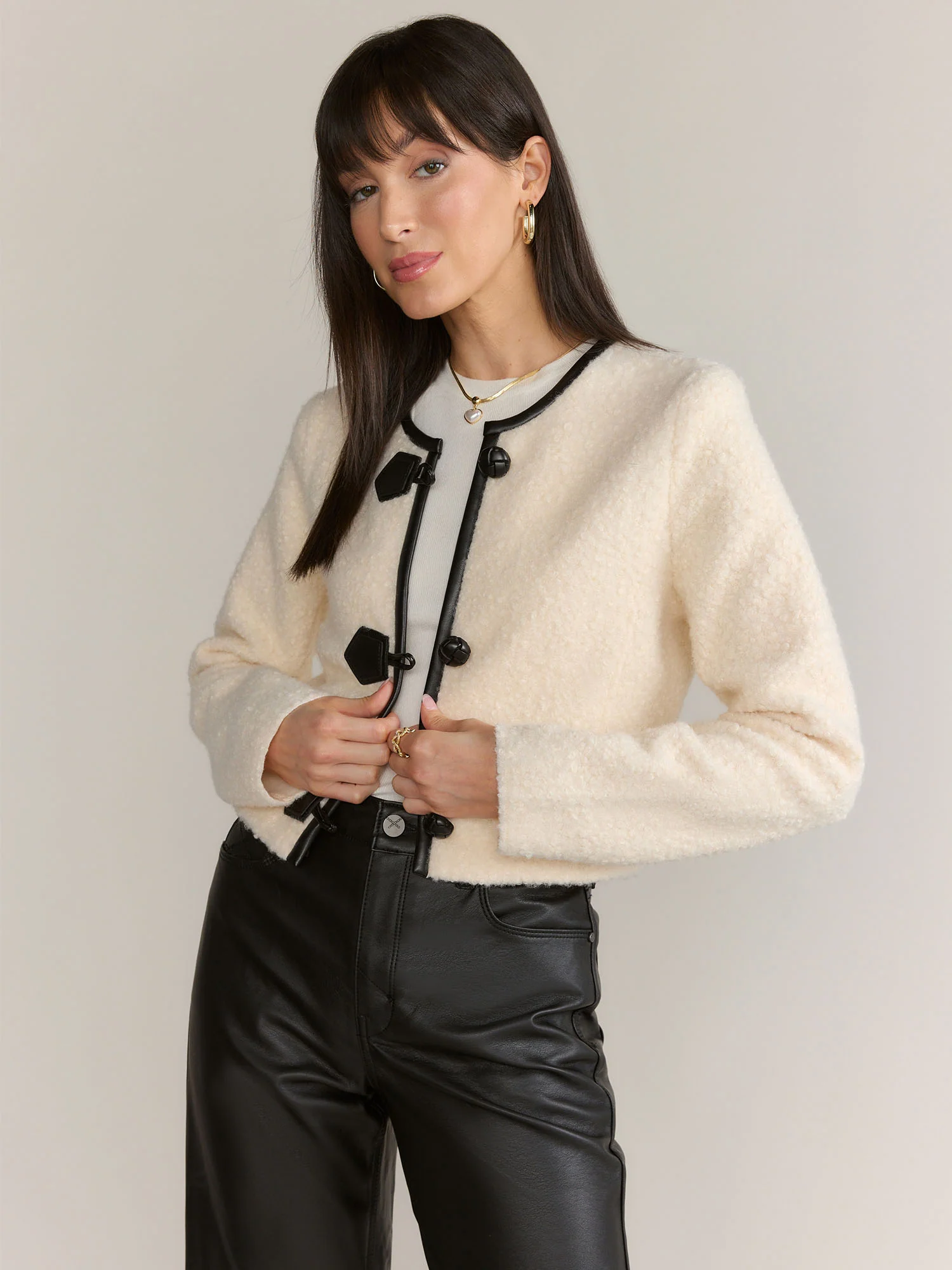 Blue Blush Long Sleeves Tweed Lady Jacket - Brands We Love