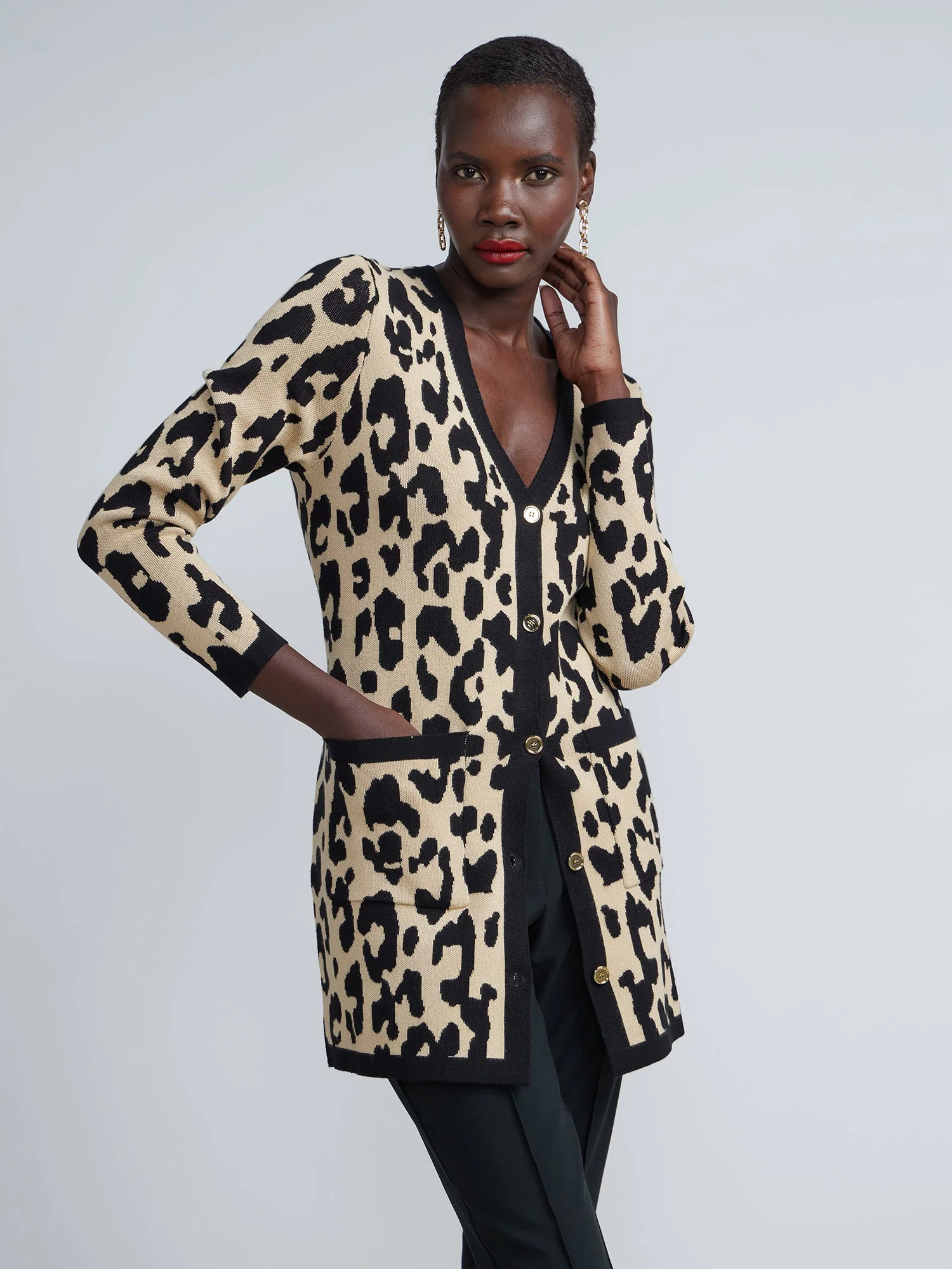 Animal Print Long Cardigan - Image 5