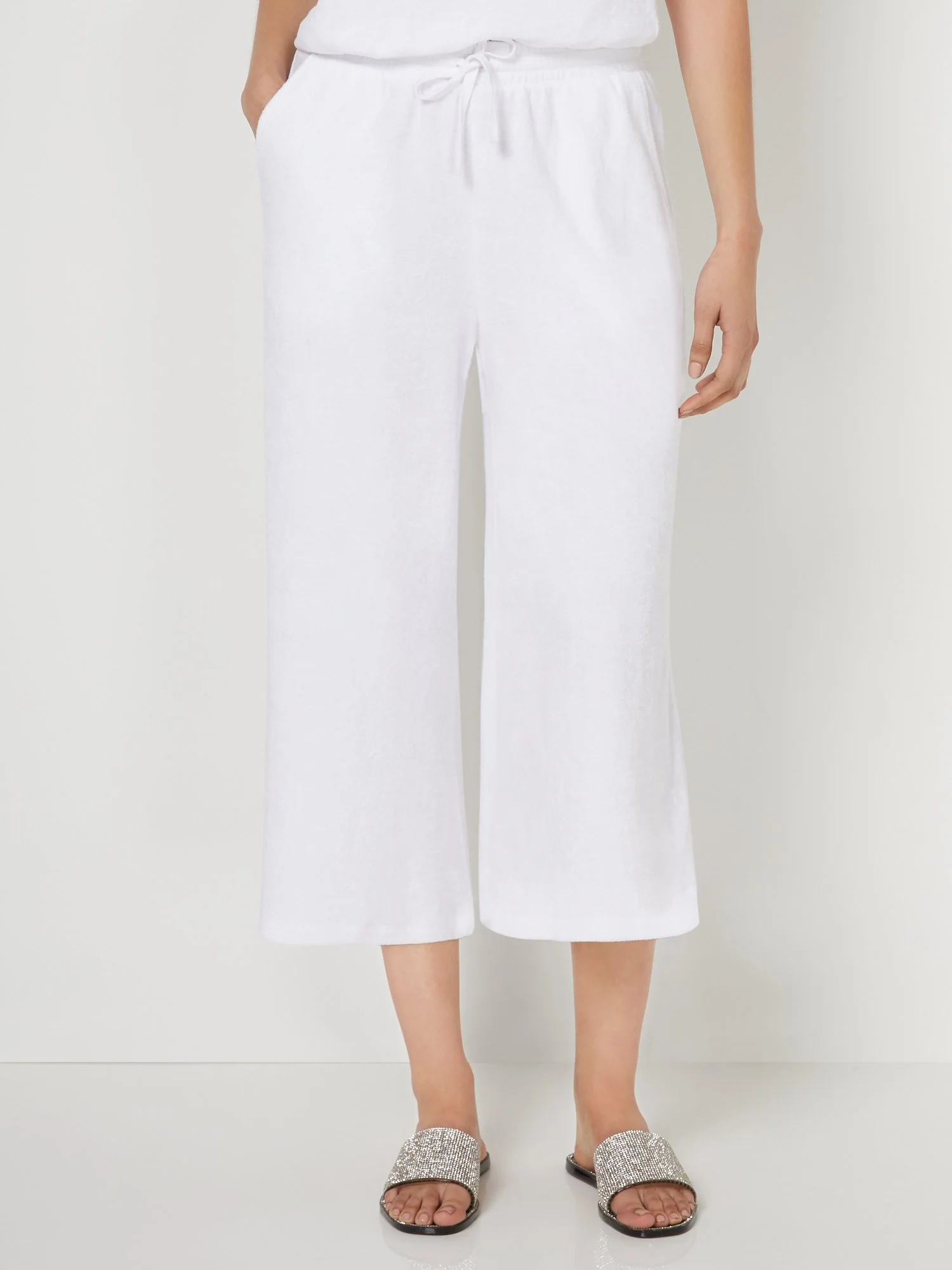 Loop Terry Wide-Leg Capri Pant - Image 2
