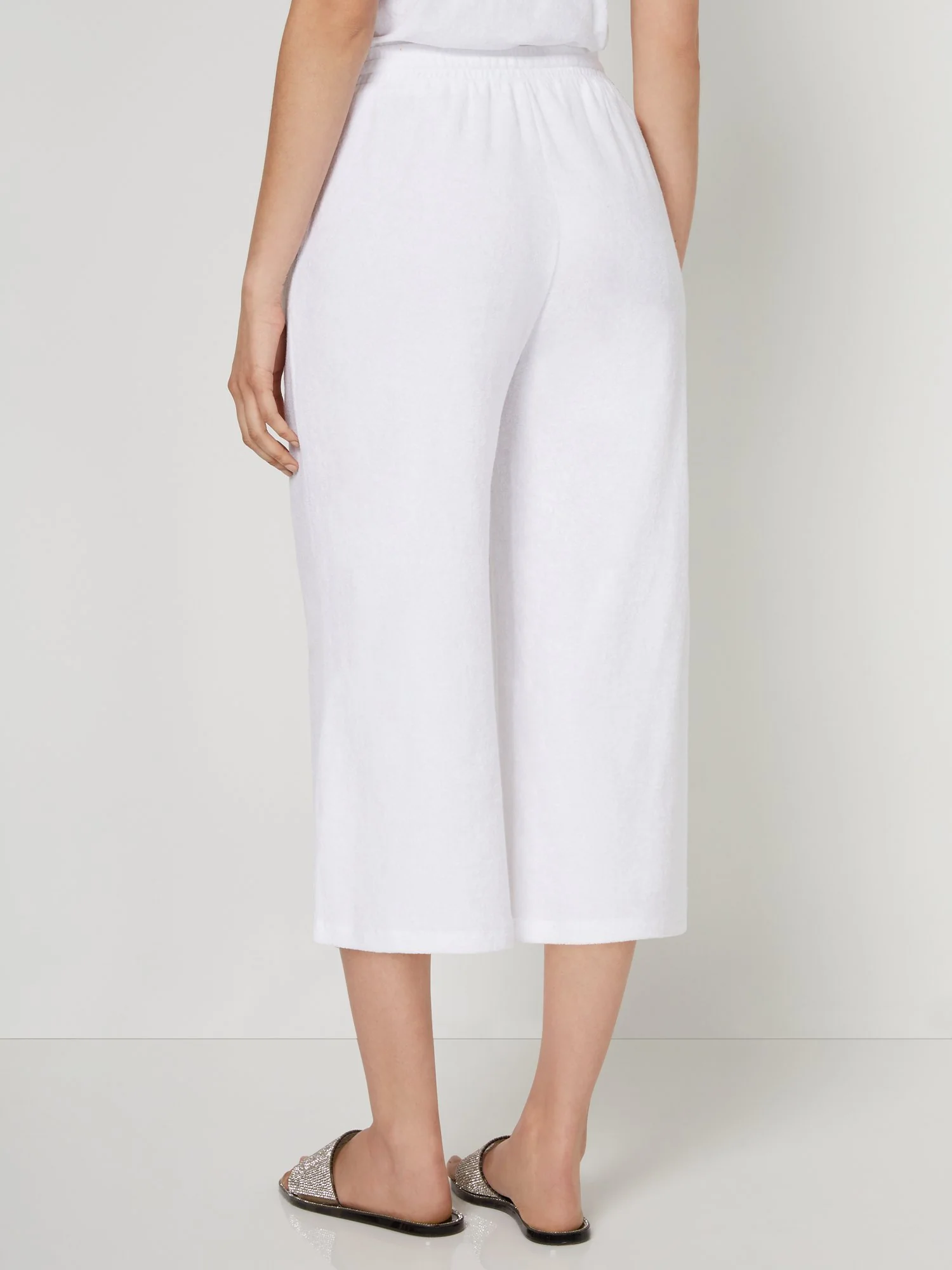 Loop Terry Wide-Leg Capri Pant - Image 3