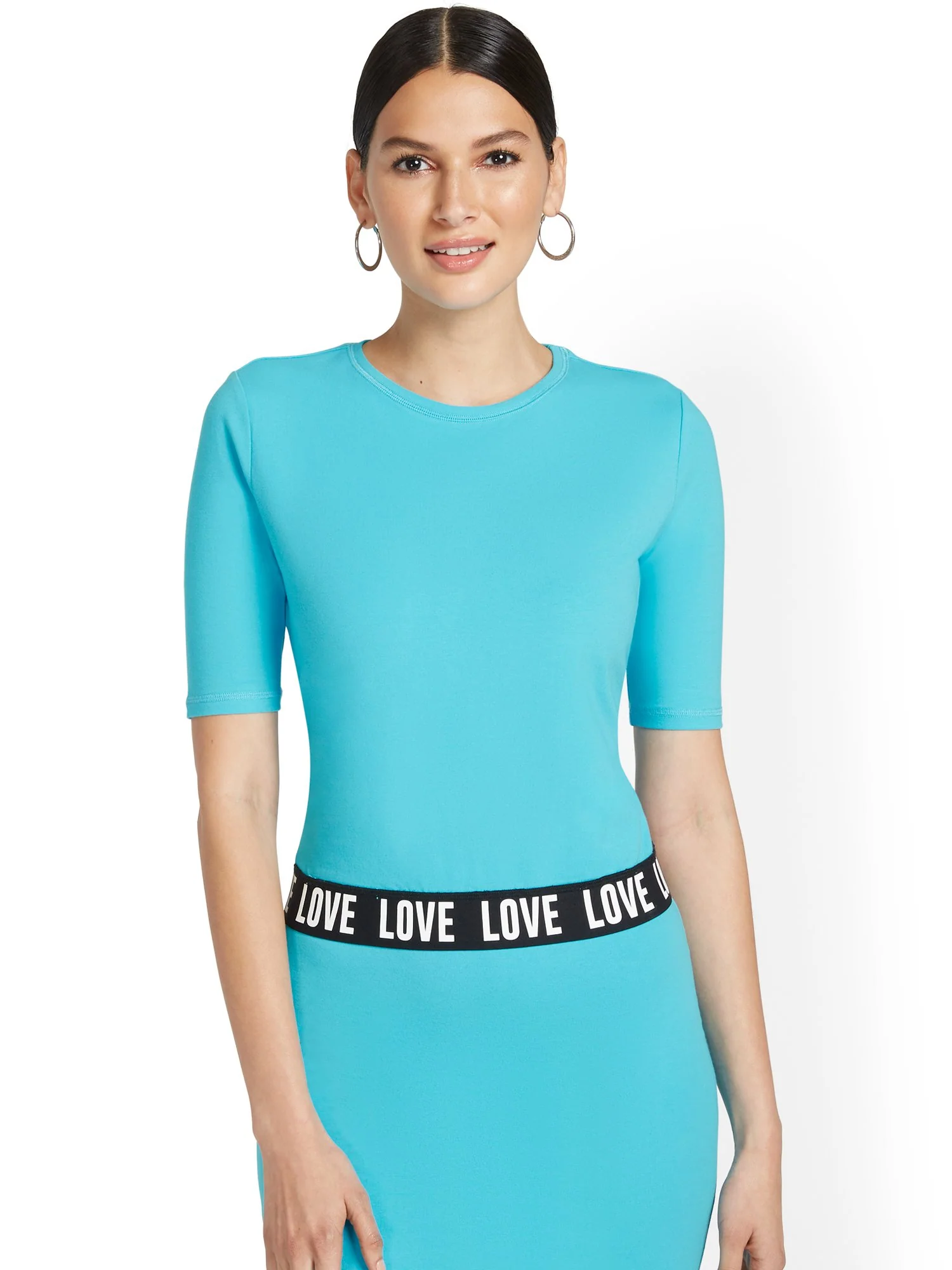 Love-Print Short-Sleeve Top - Everyday Collection - Image 2