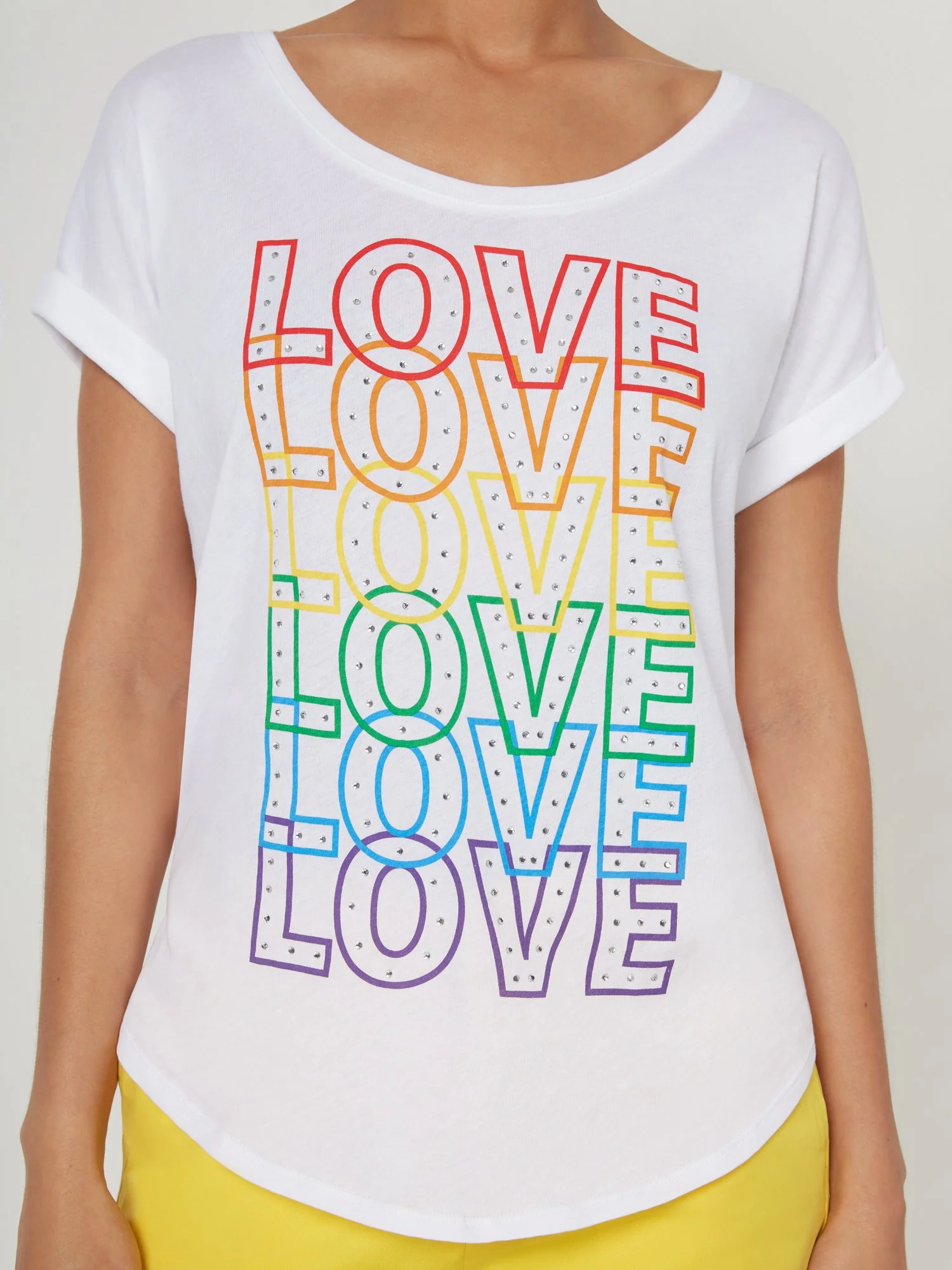 Love Rhinestone Graphic Tee - Image 4
