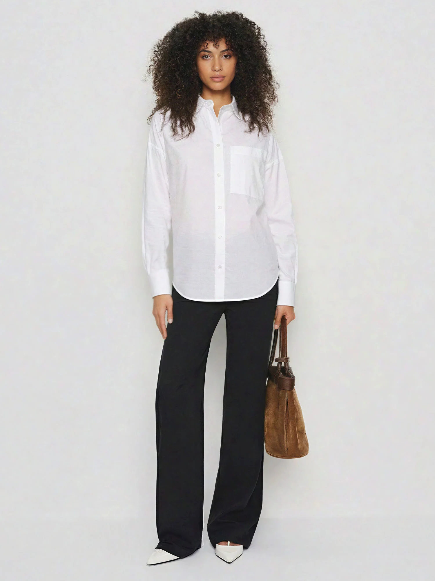 Stretch Cotton Button Down Shirt