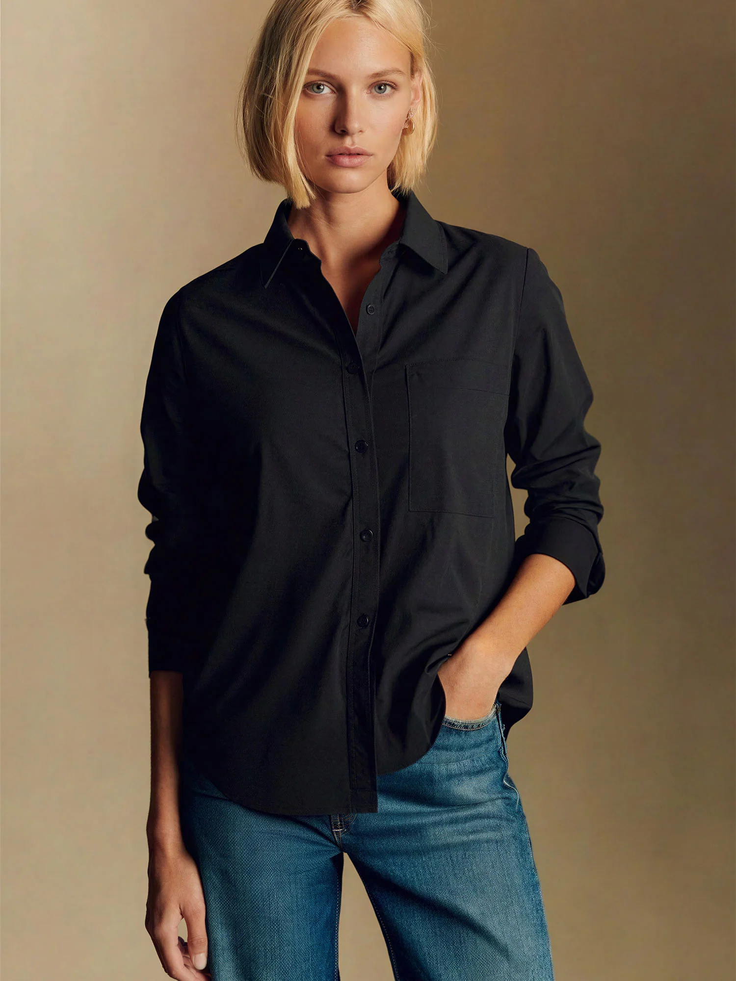 Stretch Cotton Button Down Shirt - Image 8
