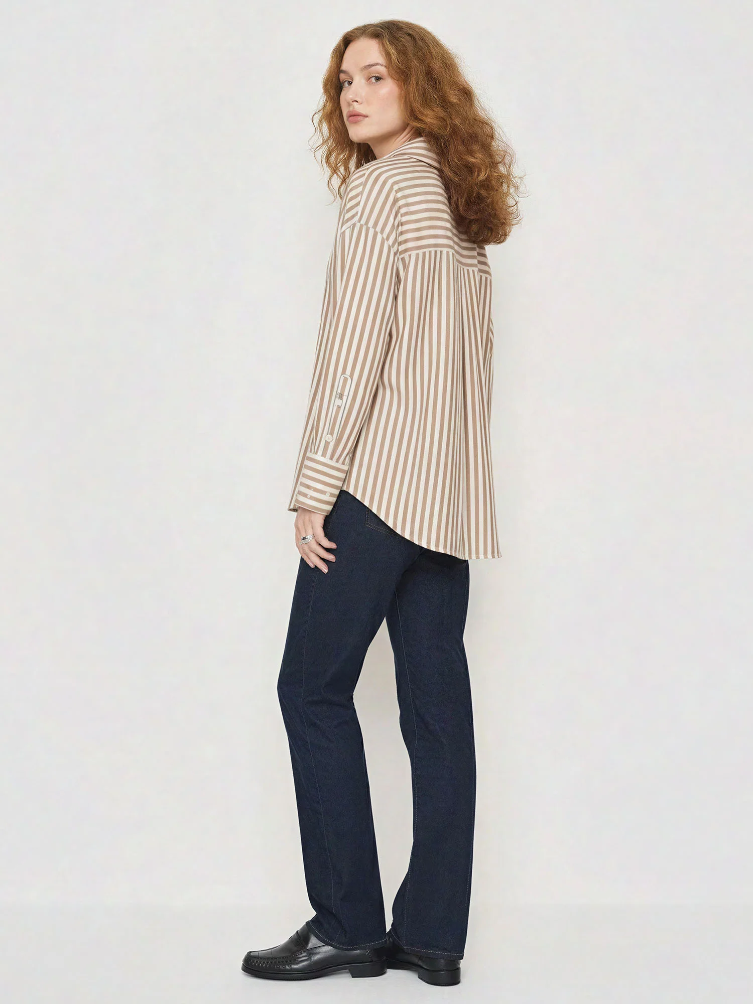 Stretch Cotton Striped Button Down Shirt - Image 4