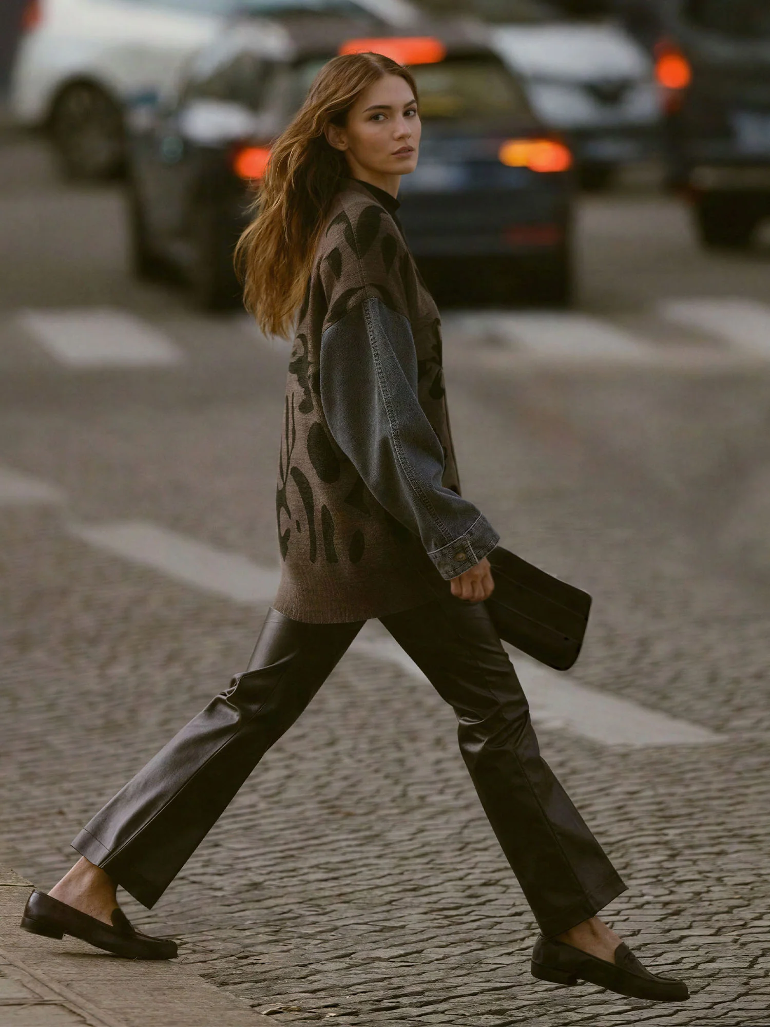 Animal Print Oversized Cardigan Jacket - Image 2