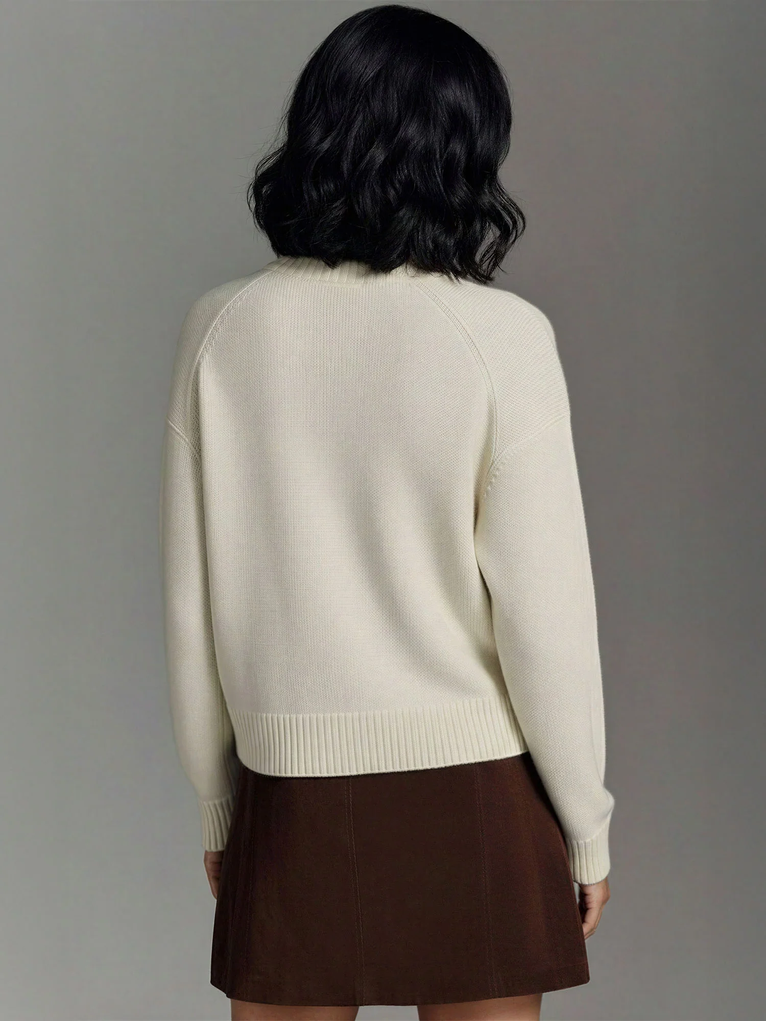 Crew Neck Seam Detail Sweater - Image 15